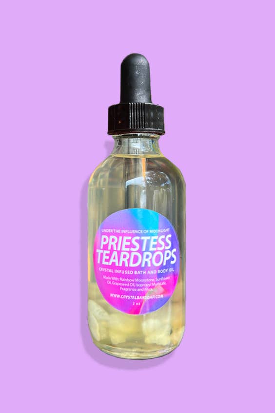 Priestess Teardrops - Crystal Infused Bath and Body Oil