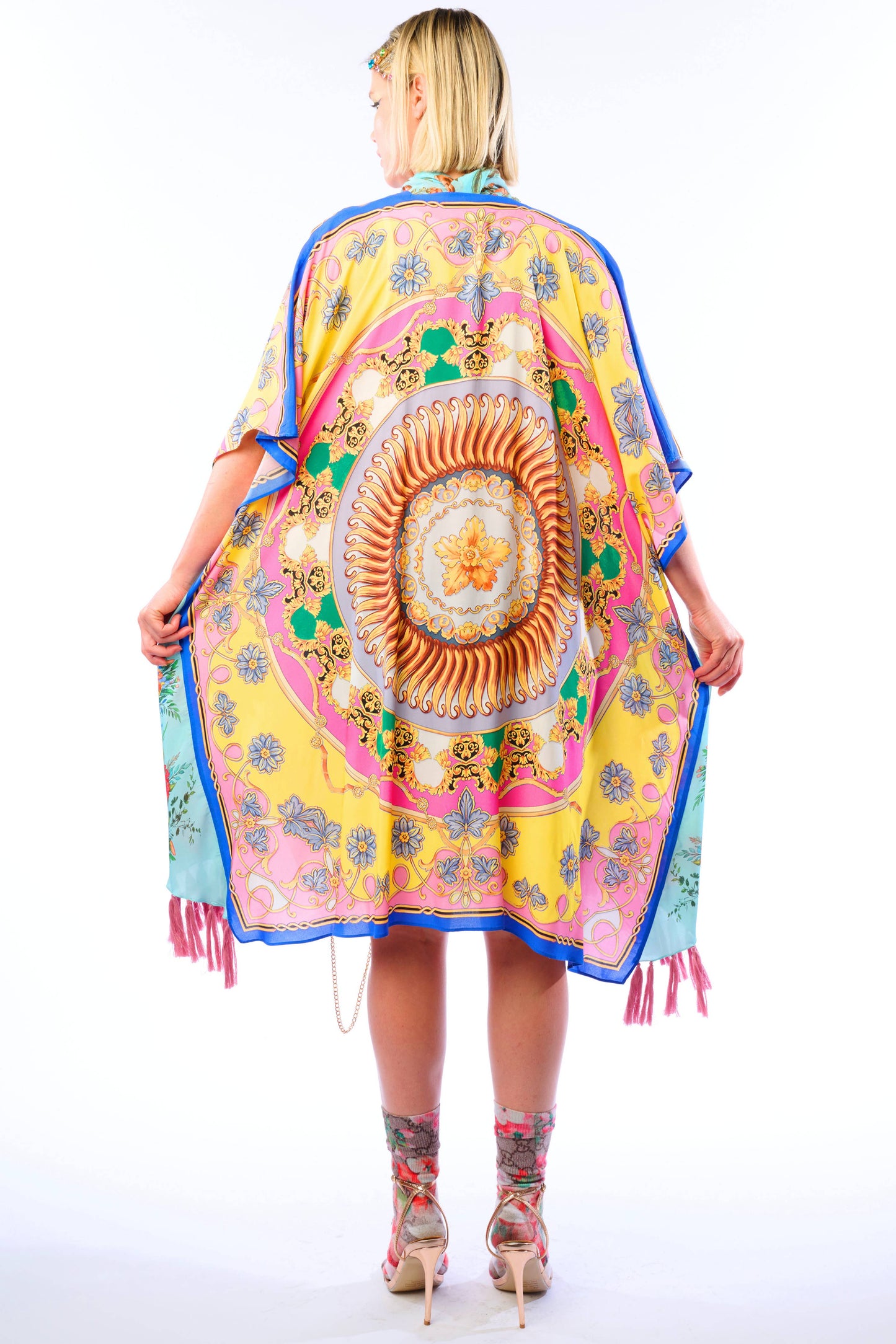 Jianna Kimono: Pink/Yellow Combo / One Size