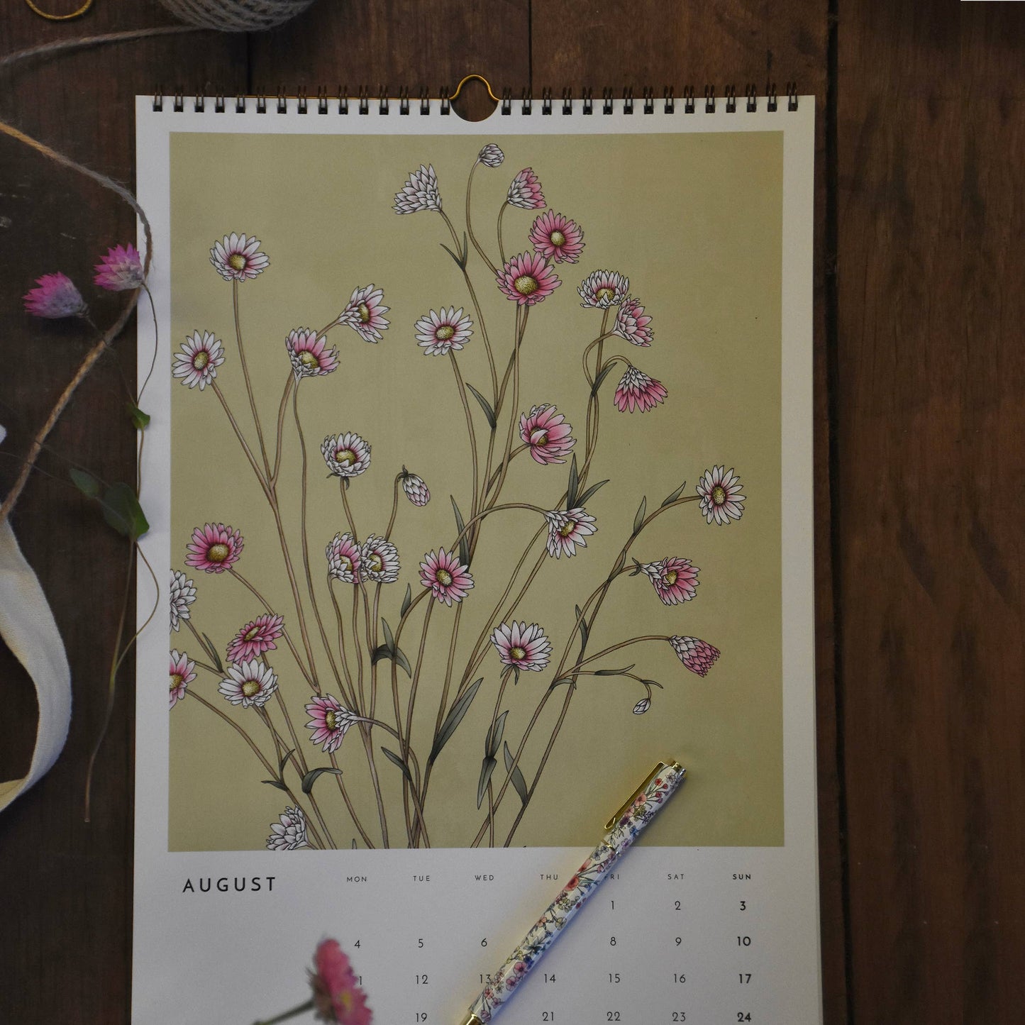 2025 Always Flowers Botanical Wall Calendar