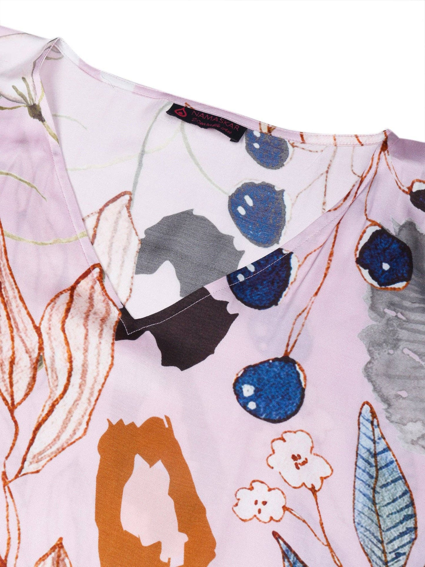 Floral Print Silk Kaftan