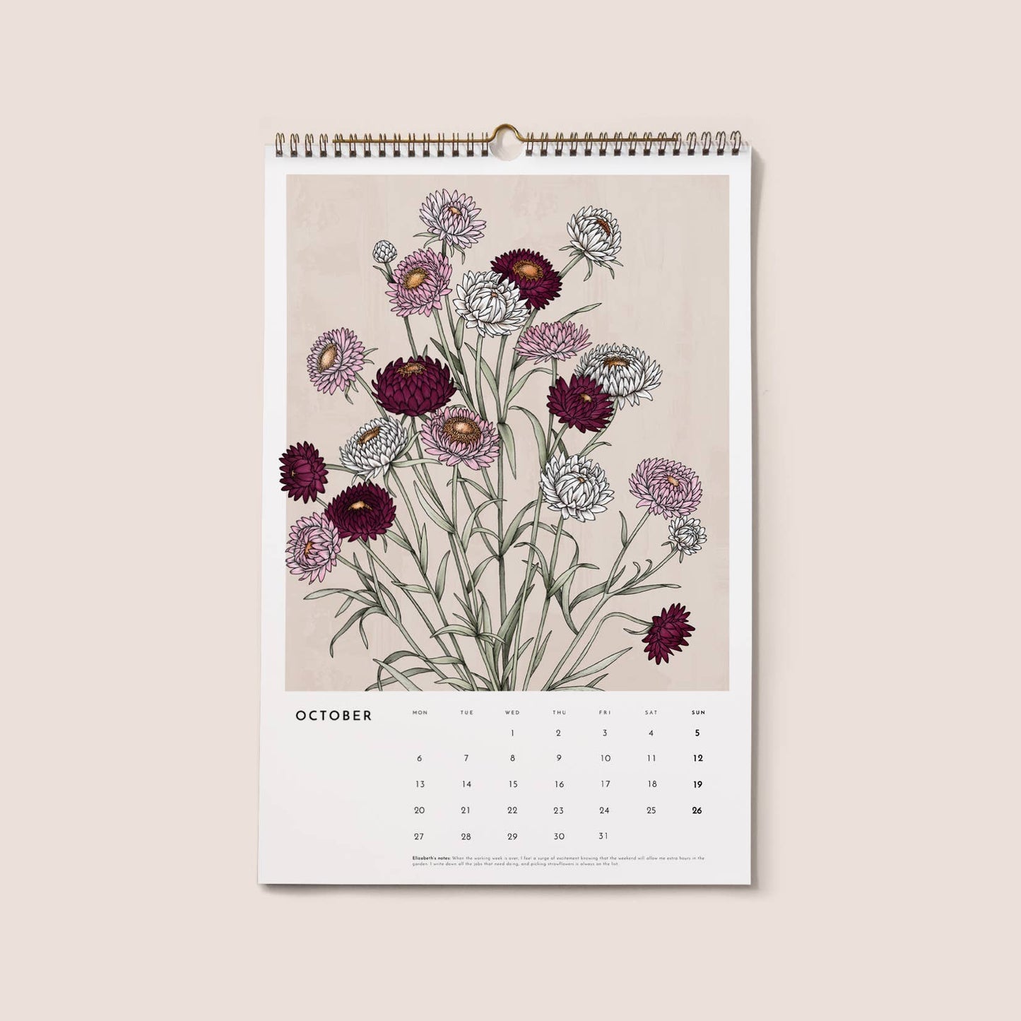2025 Always Flowers Botanical Wall Calendar