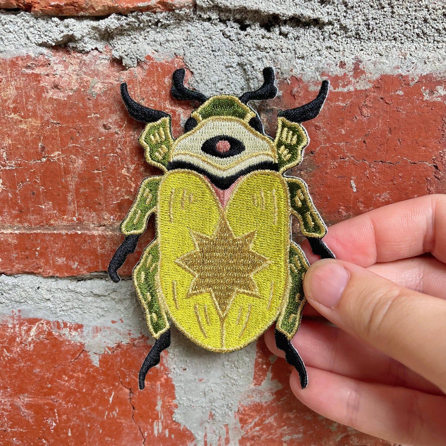 Iron on Patch - Golden Scarab Beetle
