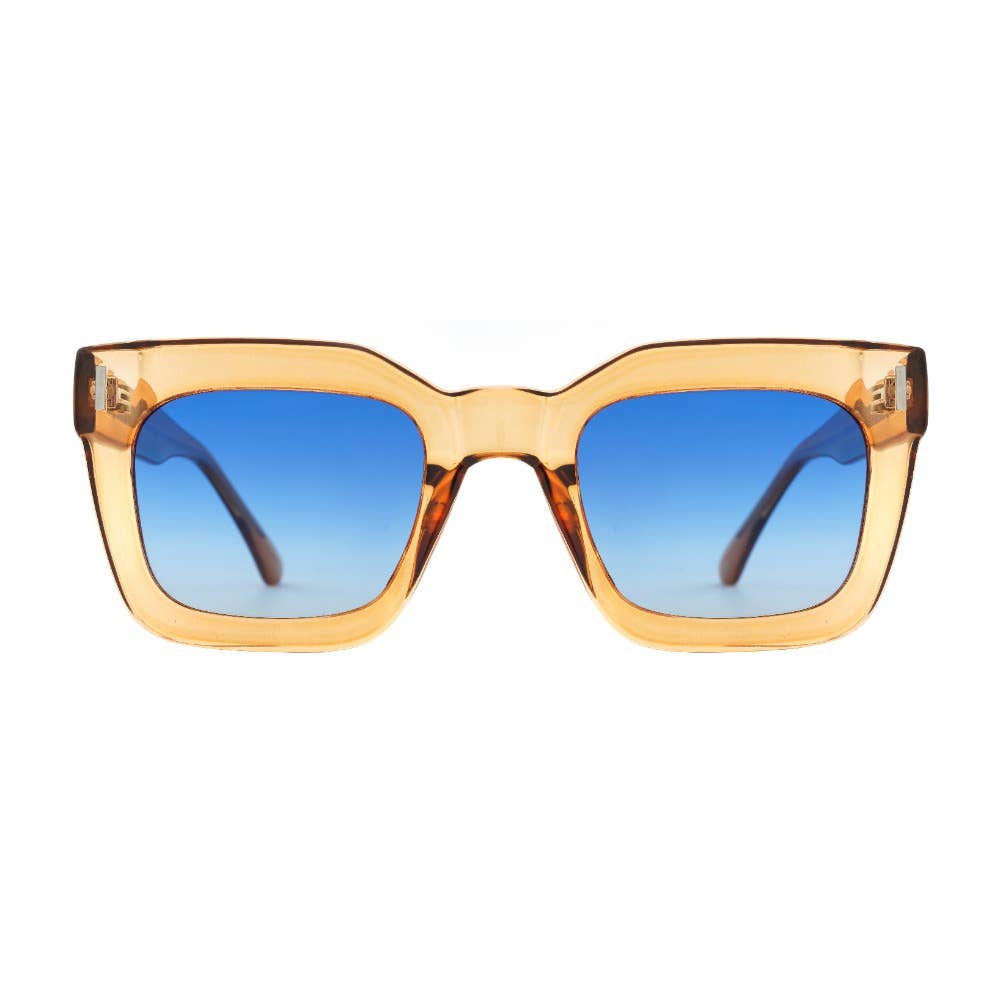 RYE | Transparent Tan | Blue Lens