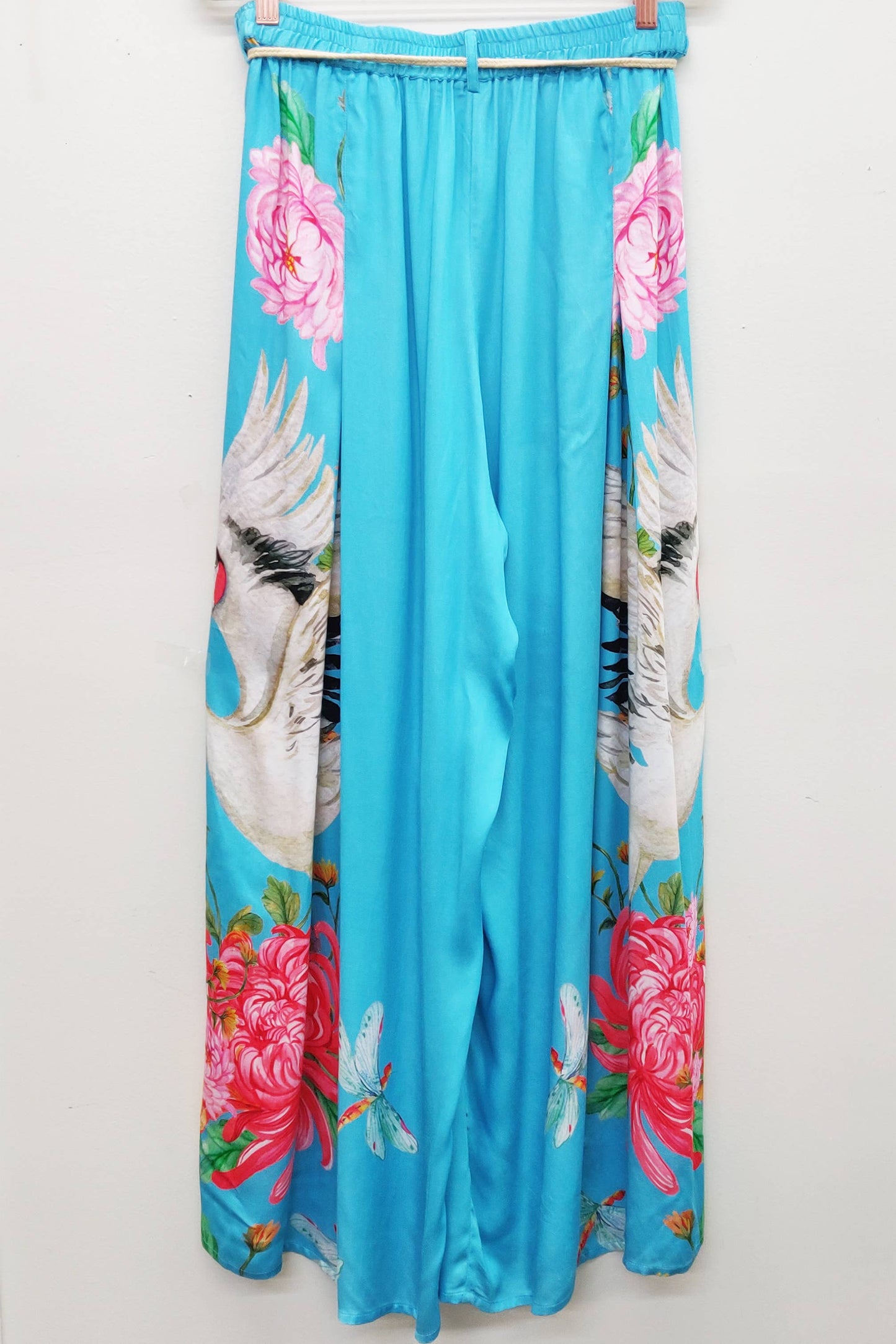The Legend of the Crane Pants: Teal Crane / Small