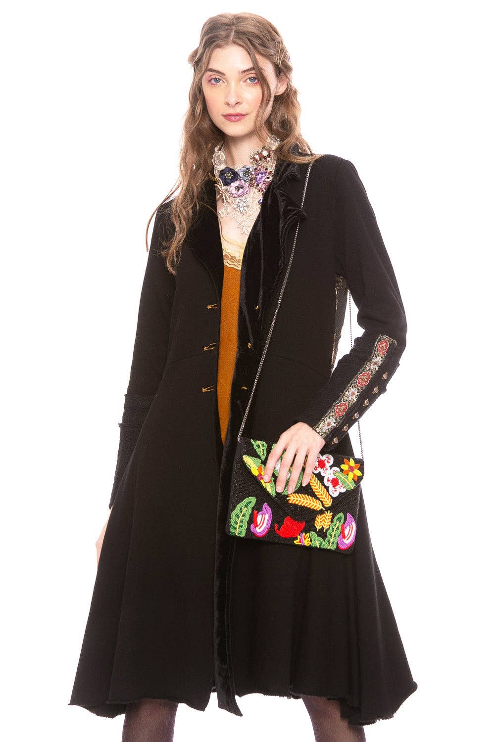 The Heart of Autumn Coat in Black/ Size Small
