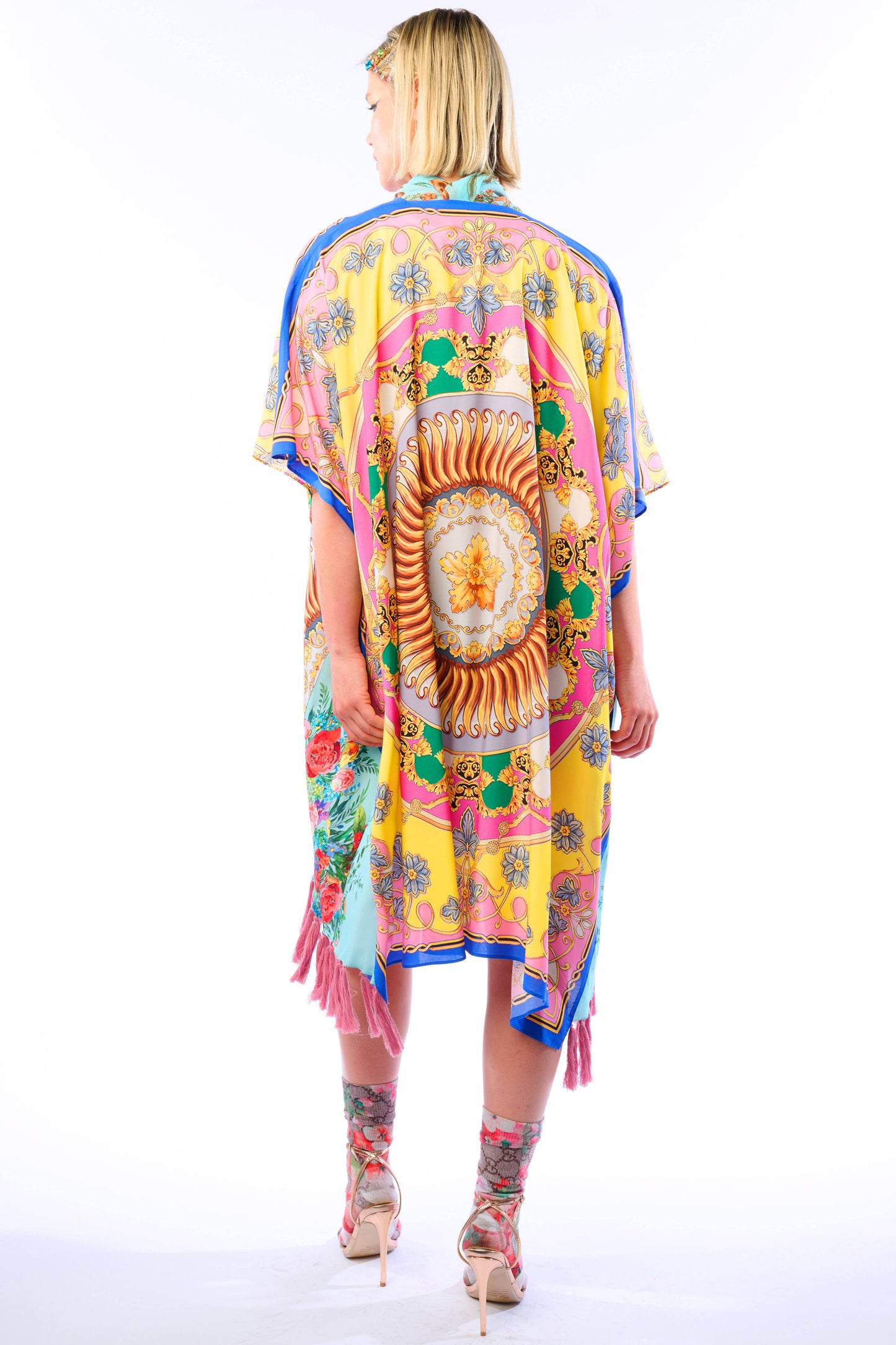 Jianna Kimono: Pink/Yellow Combo / One Size