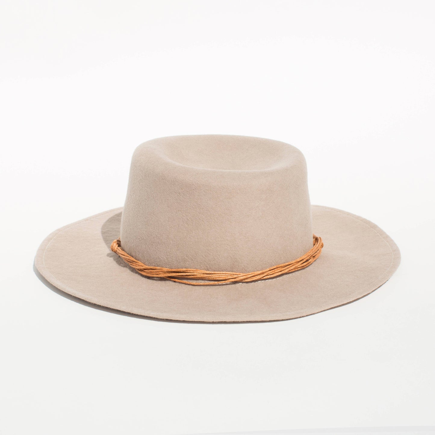 Cordobés Style Beige Fine Wool Felt Hat