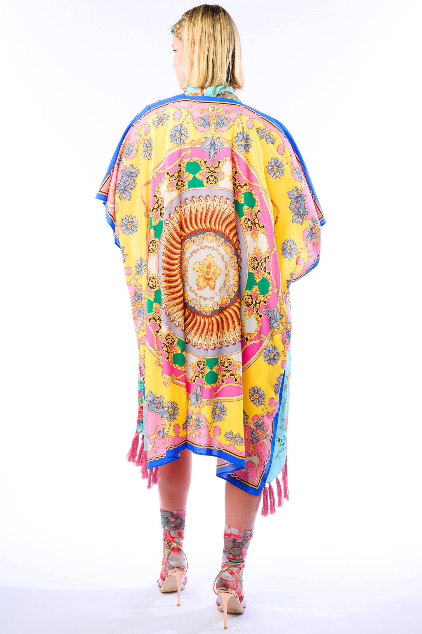 Jianna Kimono: Pink/Yellow Combo / One Size