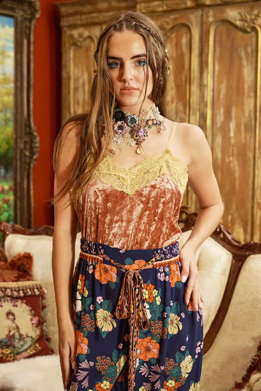 Amelia Pants: Night Floral / Small