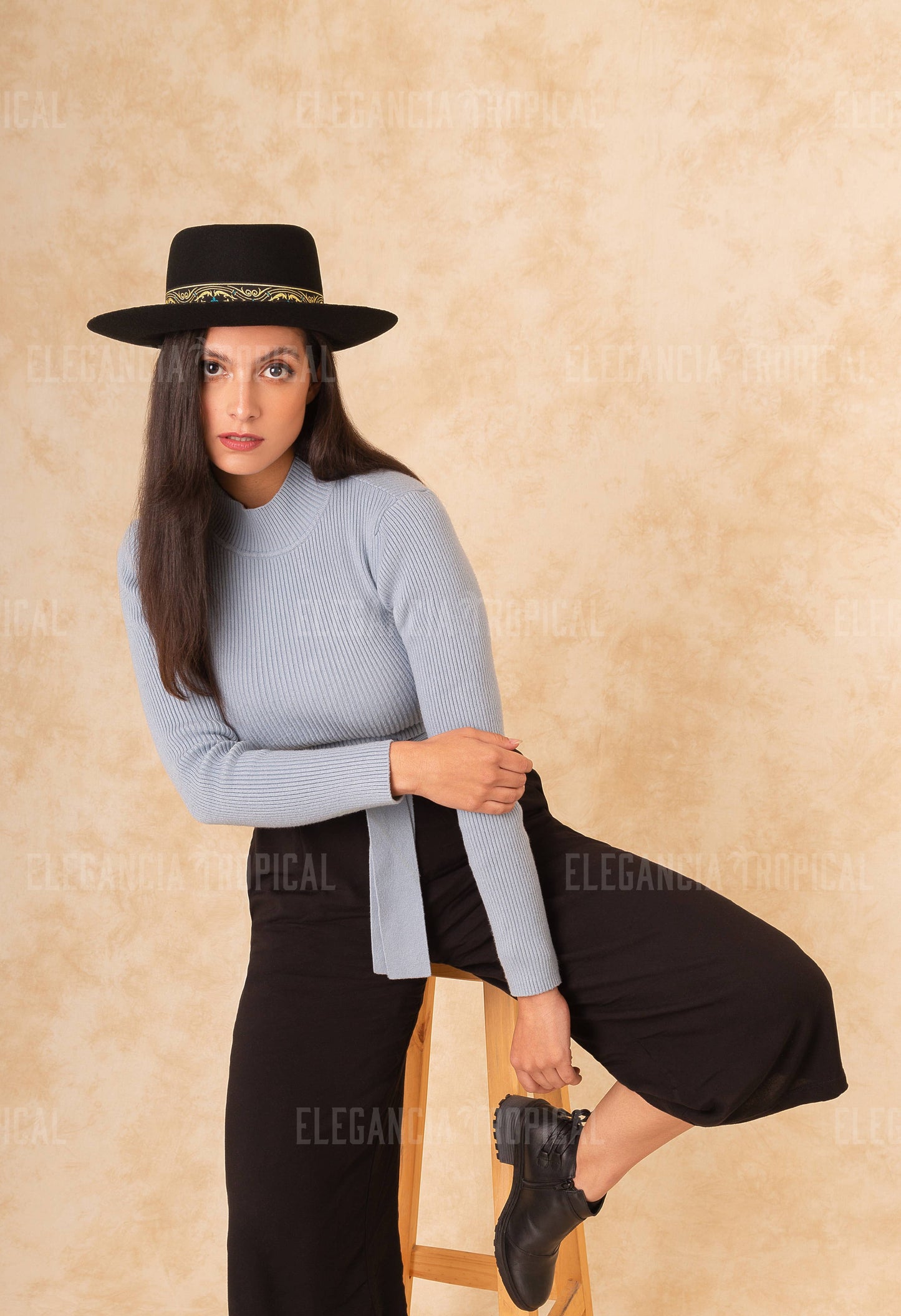 Royale Black - Festival Style Fine Wool Hat
