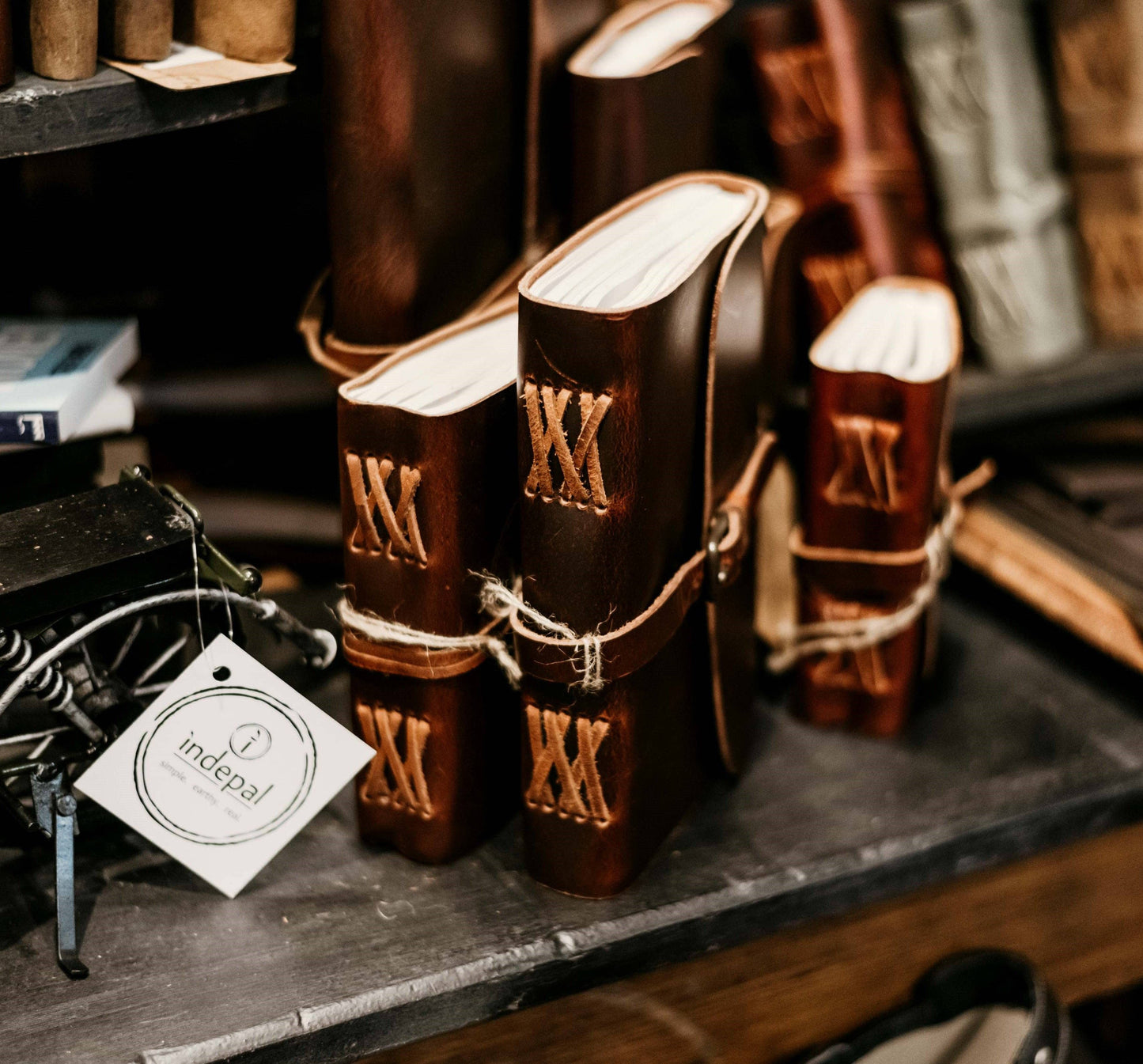 Leather Journal-Buckle-A6: Brown / A6-Lined