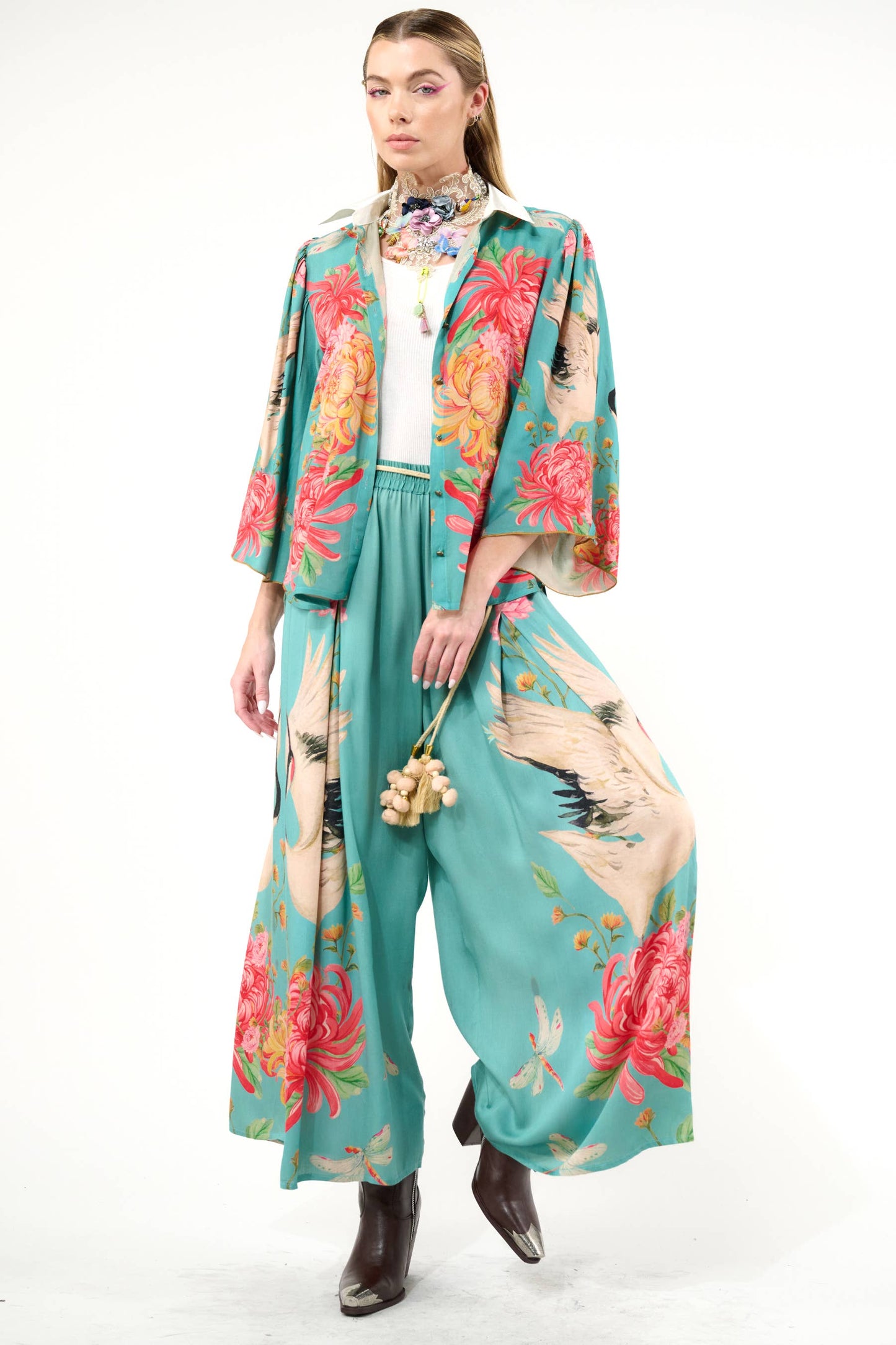 The Legend of the Crane Pants : Vintage Emerald / Size Small