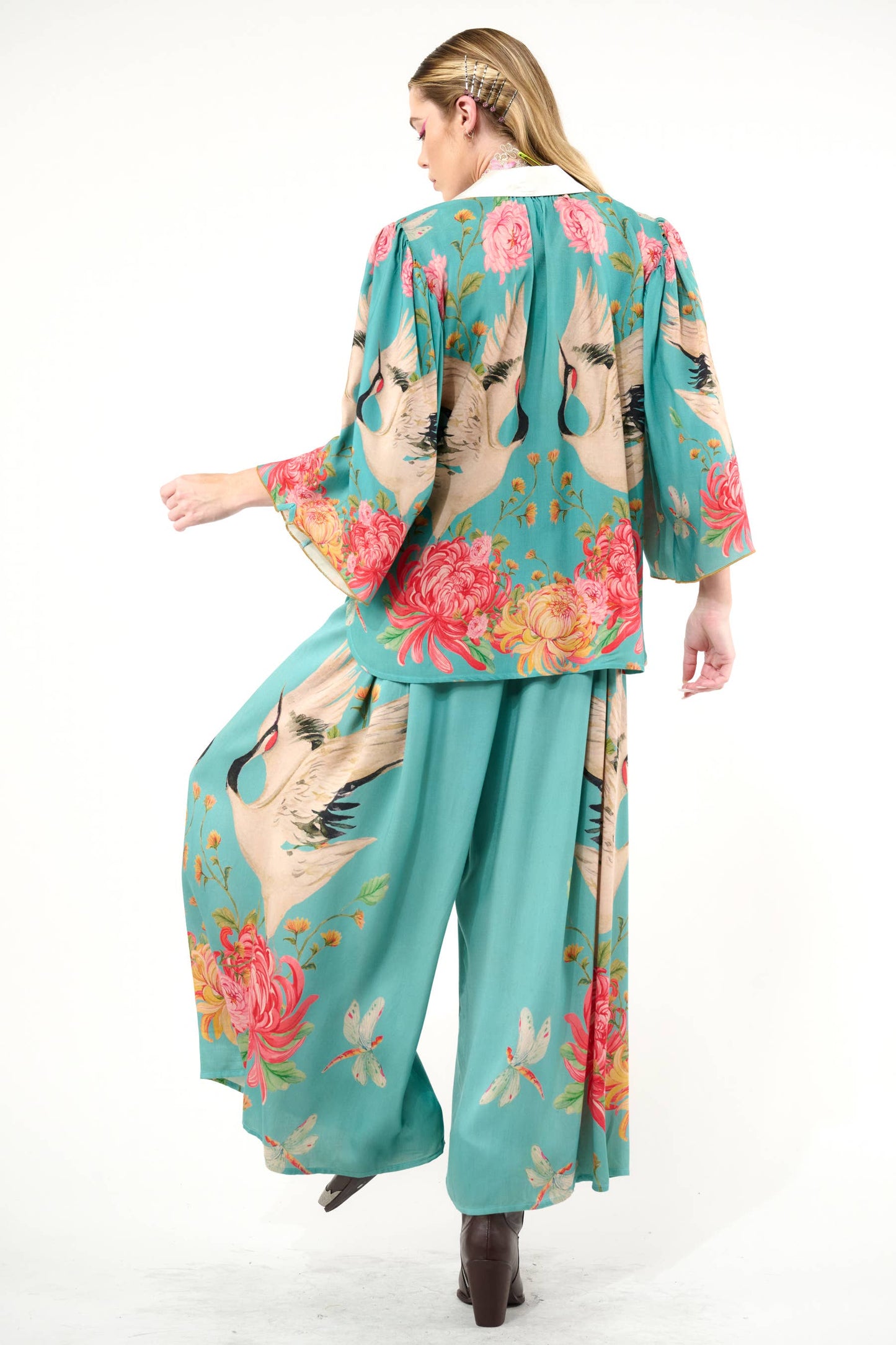The Legend of the Crane Pants : Vintage Emerald / Size Small