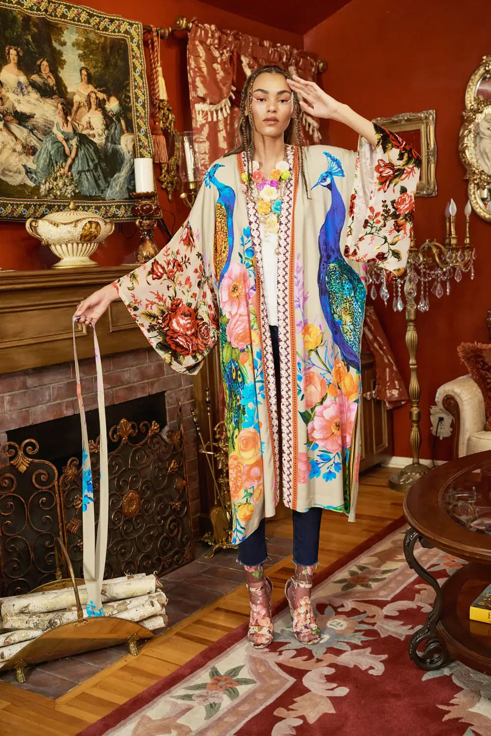 Fantasy Kimono: Soft Moon / Size Med