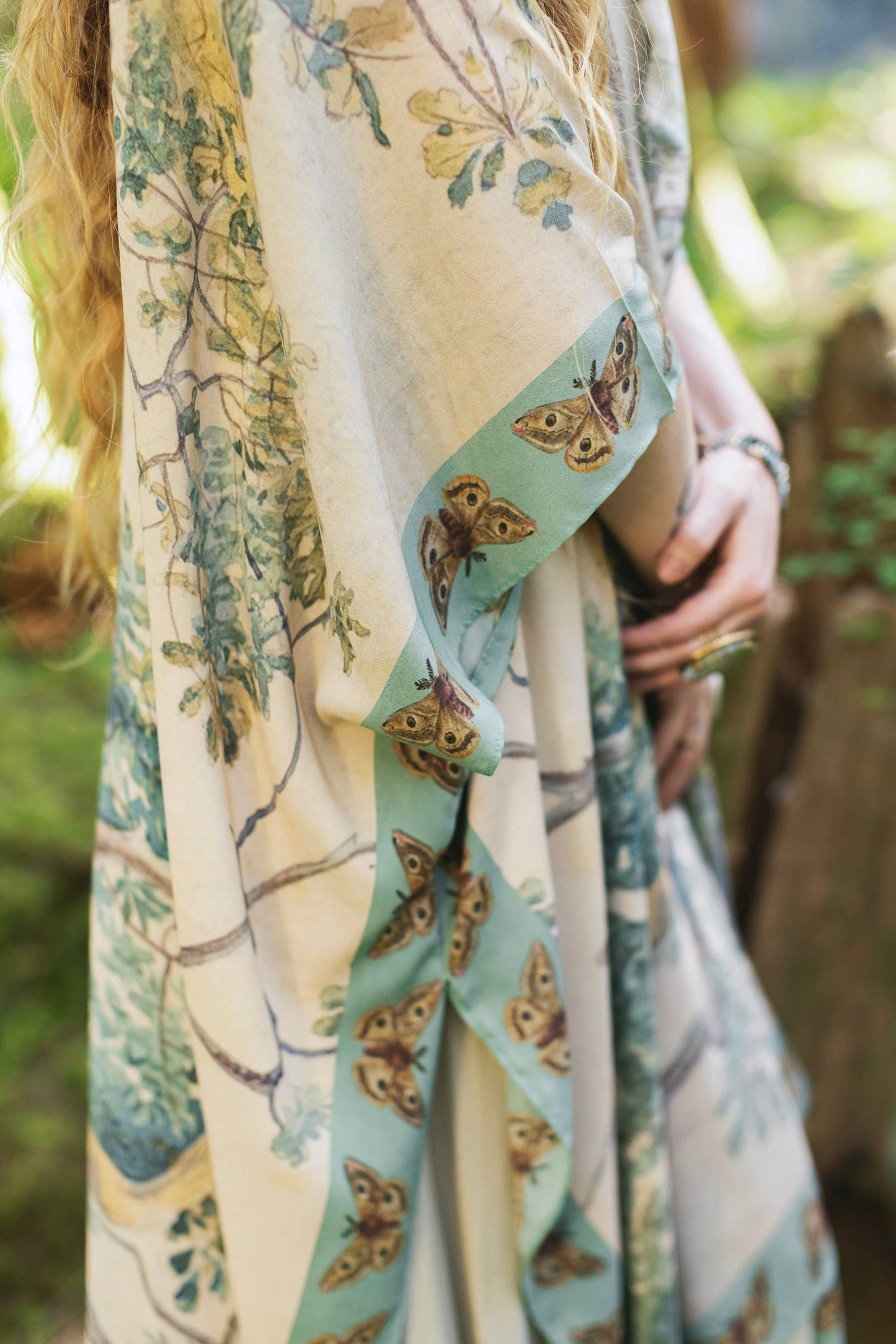 Earth and Sky Bohemian Goddess Starduster Kimono w/Trees