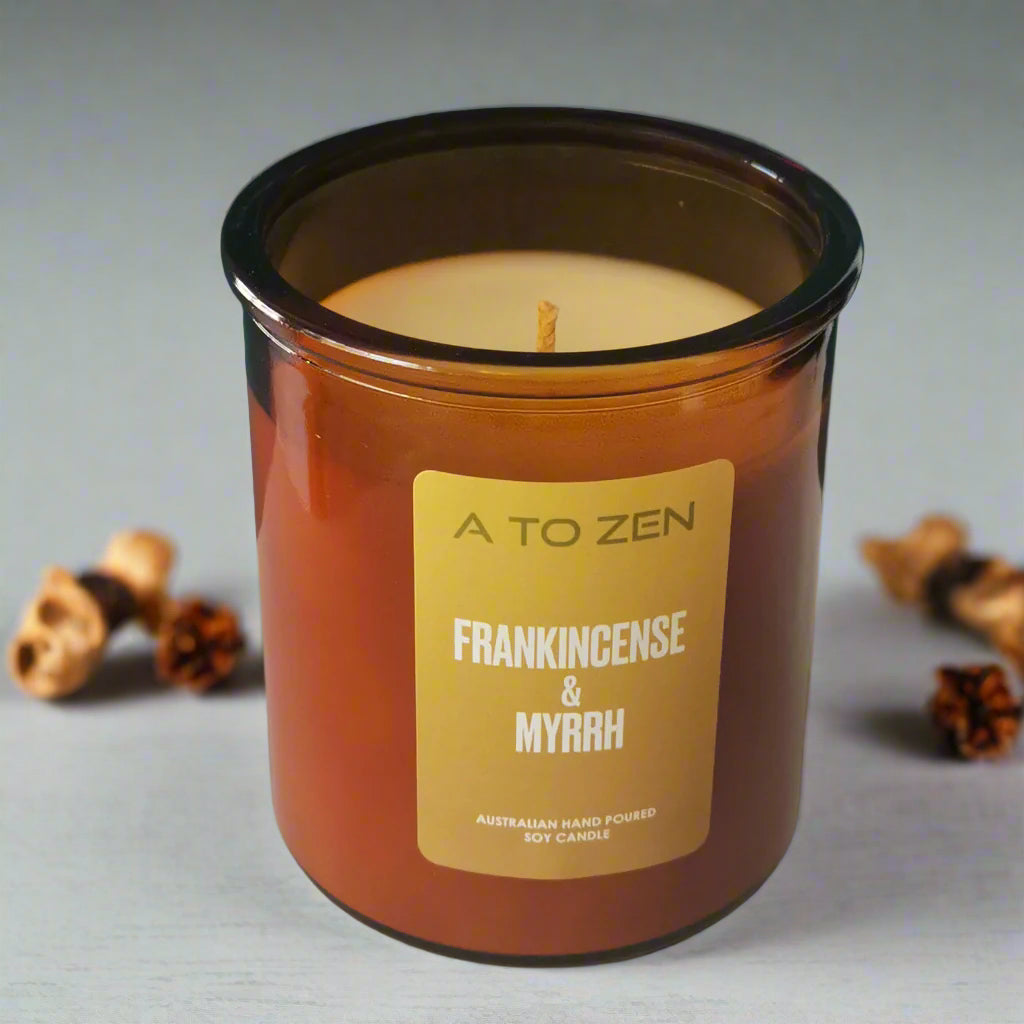 Frankincense & Myrrh Soy Candle -Medium