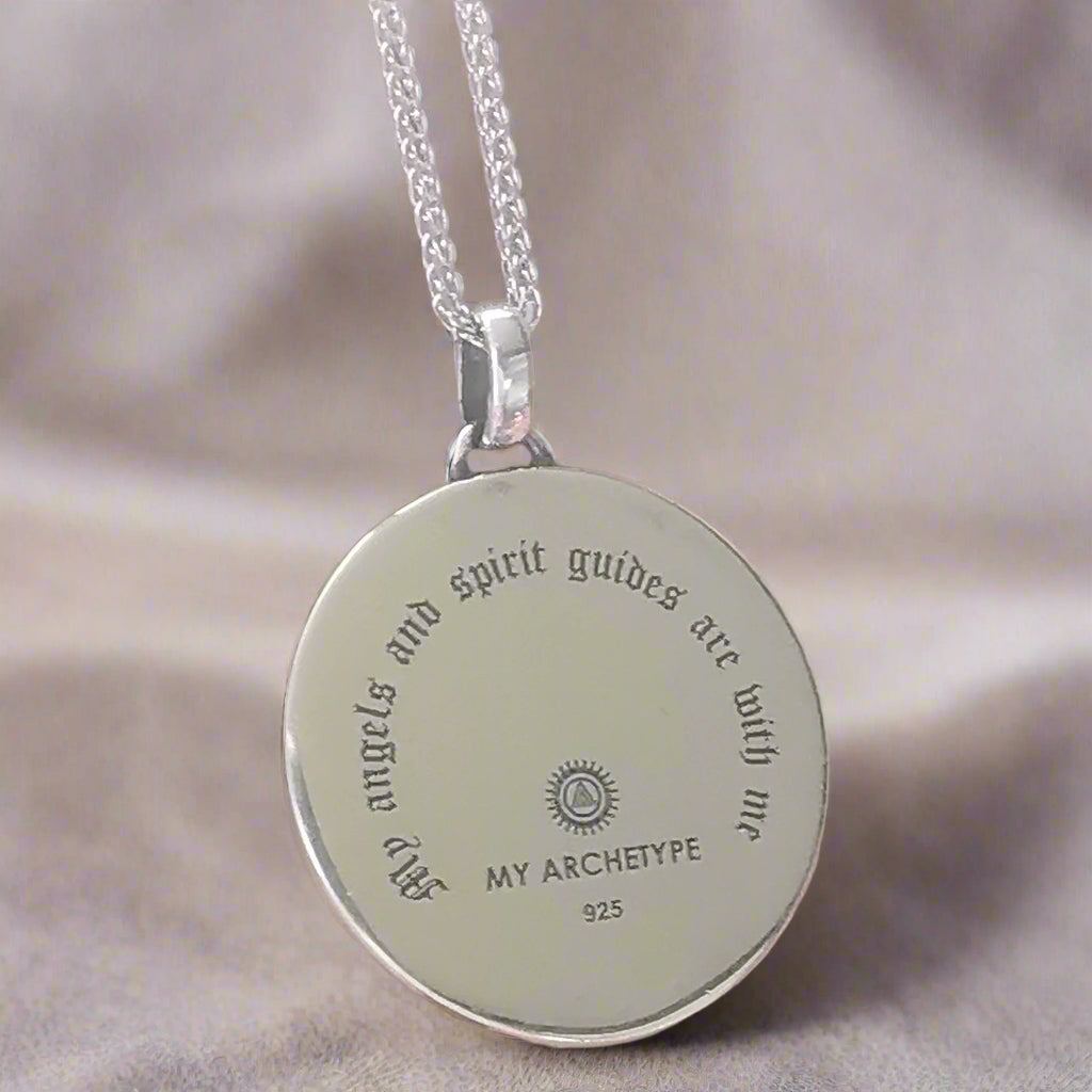 1111 ANGEL STERLING SILVER MEDALLION & CHAIN