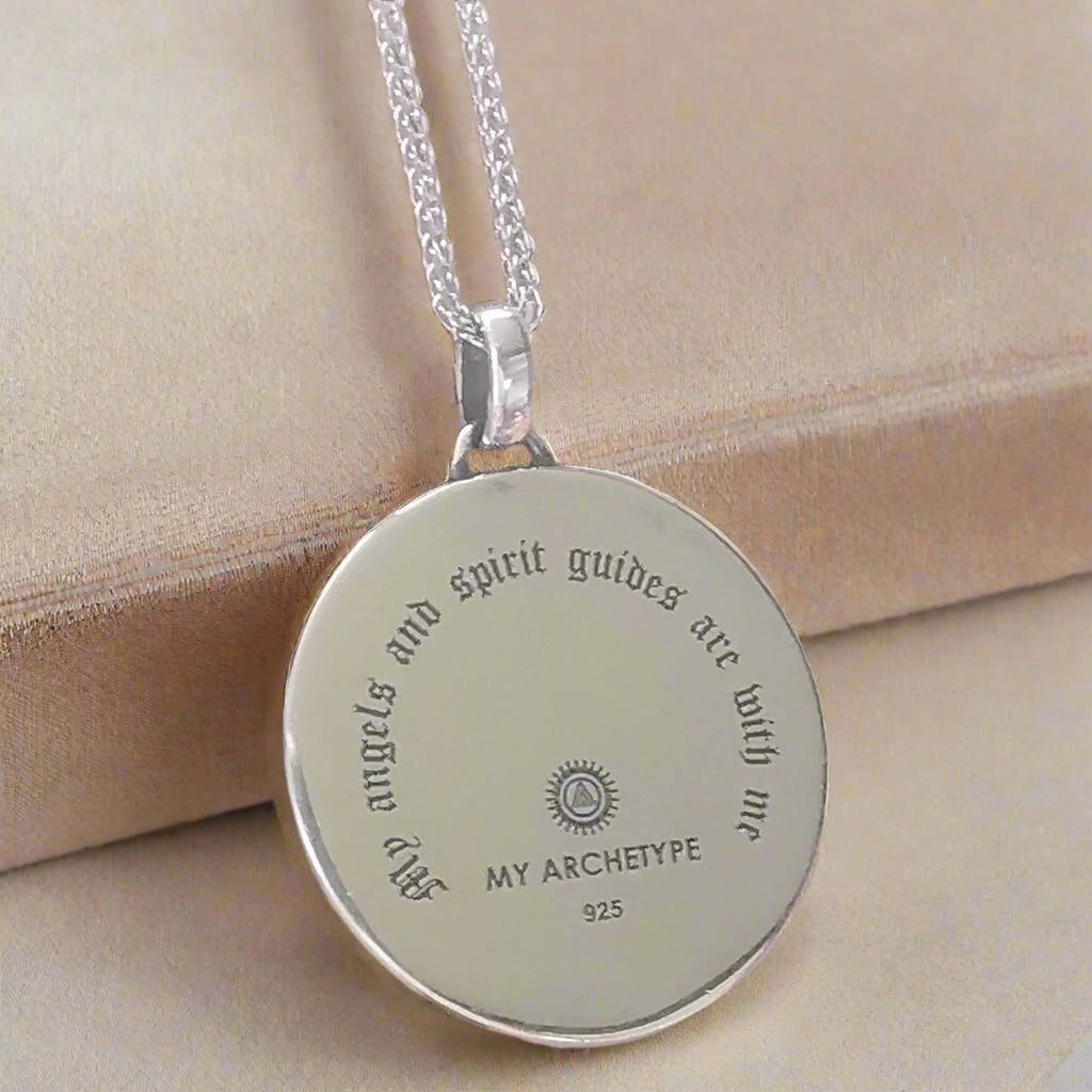 222 ANGEL STERLING SILVER MEDALLION & CHAIN