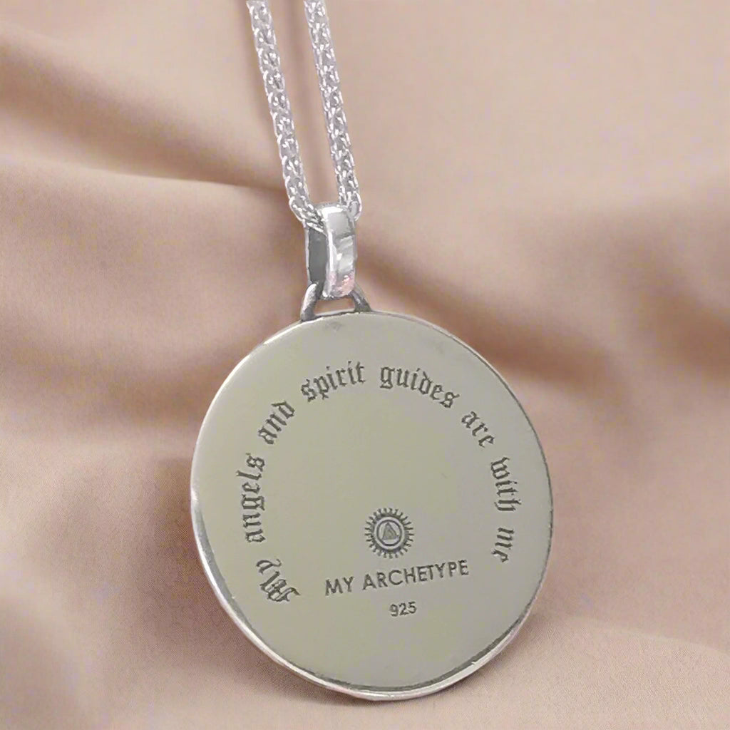 333 ANGEL STERLING SILVER MEDALLION & CHAIN