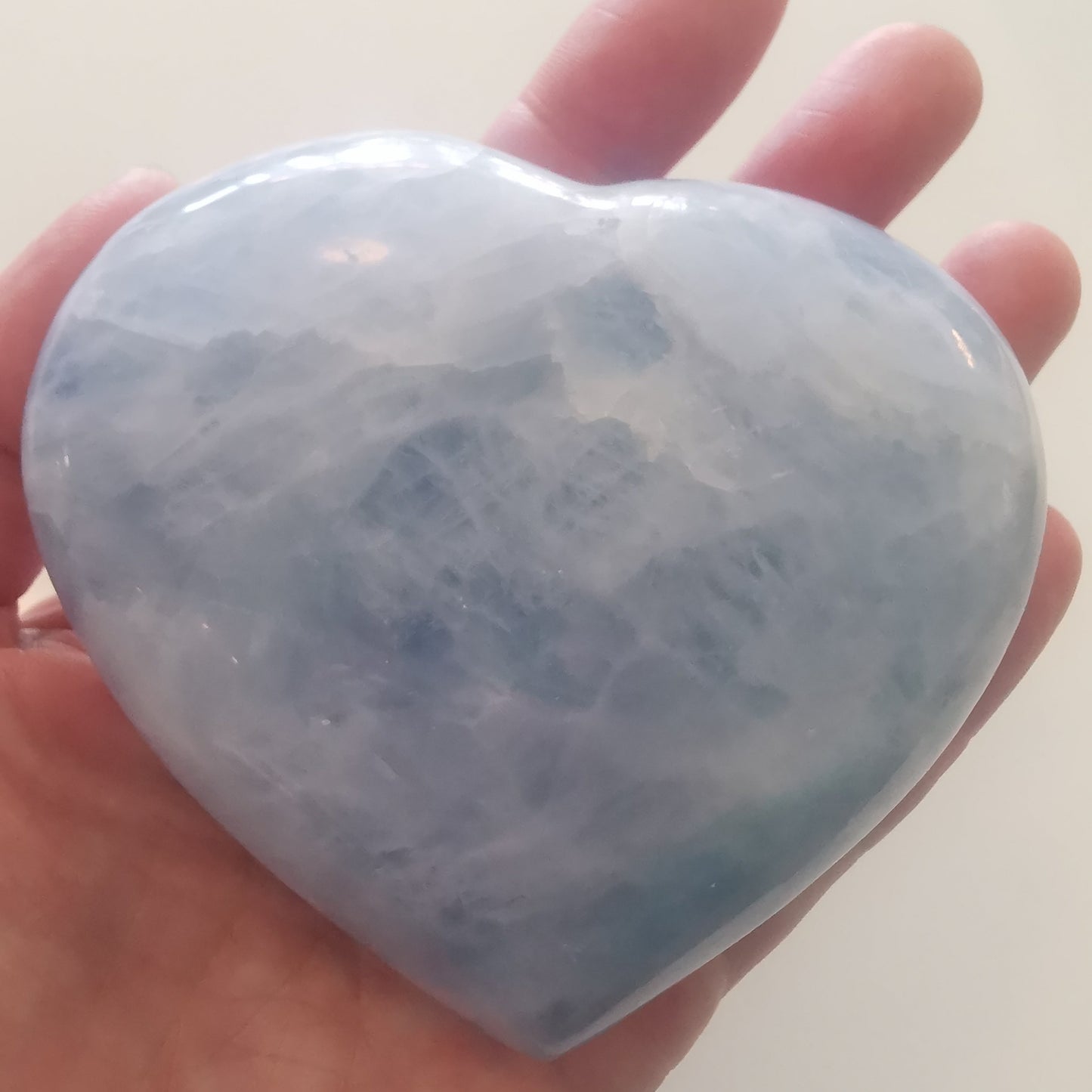 Blue Calcite Heart Crystal