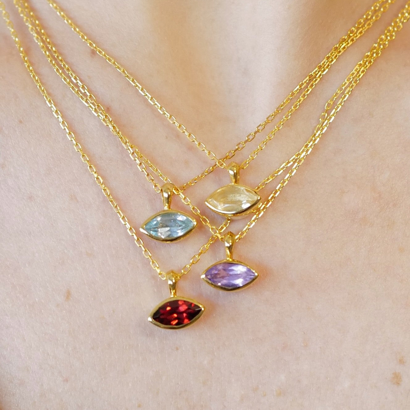 My Archetype Eye Amethyst & 18kt Yellow Gold/Sterling Silver Necklace