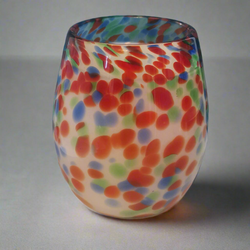Multi-colour Glass Soy Candle in Lime & Sandalwood