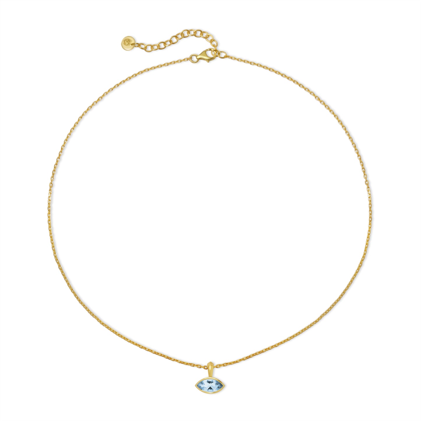 My Archetype Eye Blue Topaz & 18kt Yellow Gold/Sterling Silver Necklace