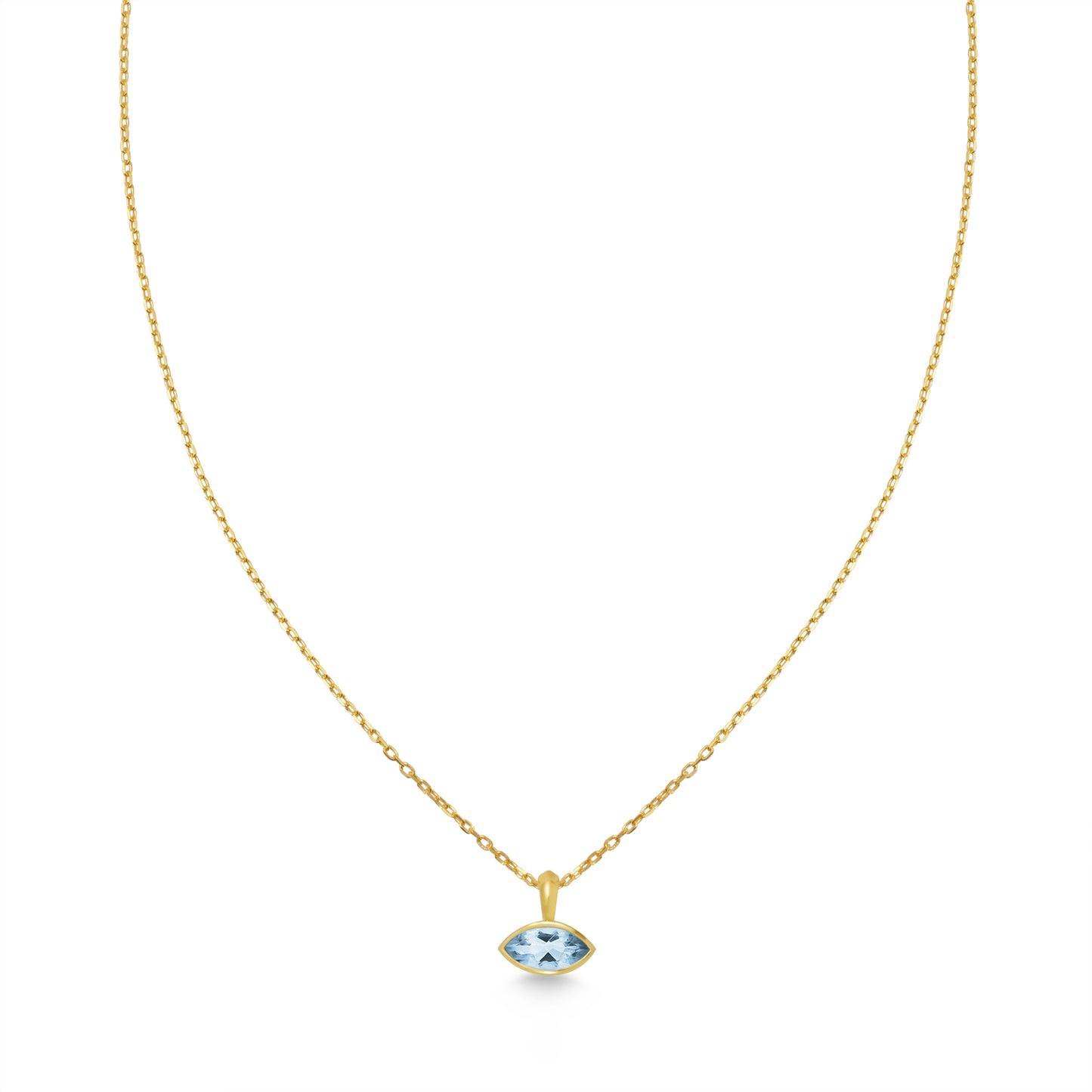 My Archetype Eye Blue Topaz & 18kt Yellow Gold/Sterling Silver Necklace