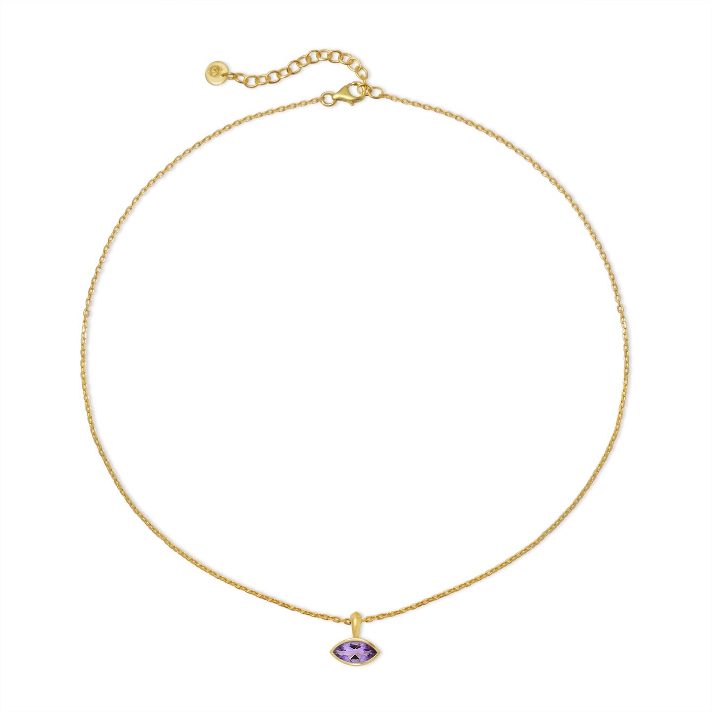 My Archetype Eye Amethyst & 18kt Yellow Gold/Sterling Silver Necklace