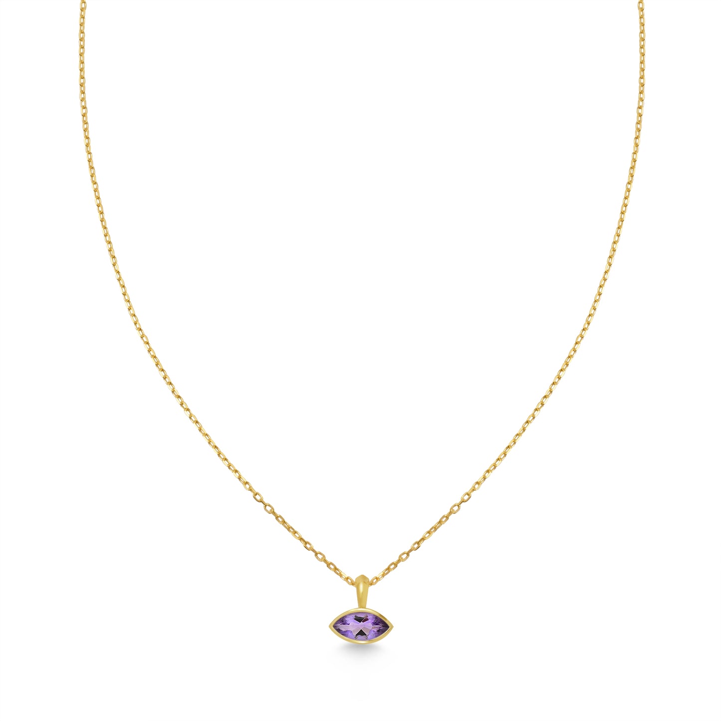 My Archetype Eye Amethyst & 18kt Yellow Gold/Sterling Silver Necklace