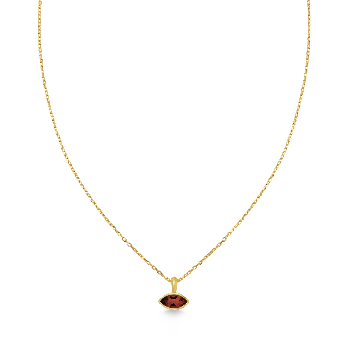 My Archetype Eye Garnet & 18kt Yellow Gold/Sterling Silver Necklace