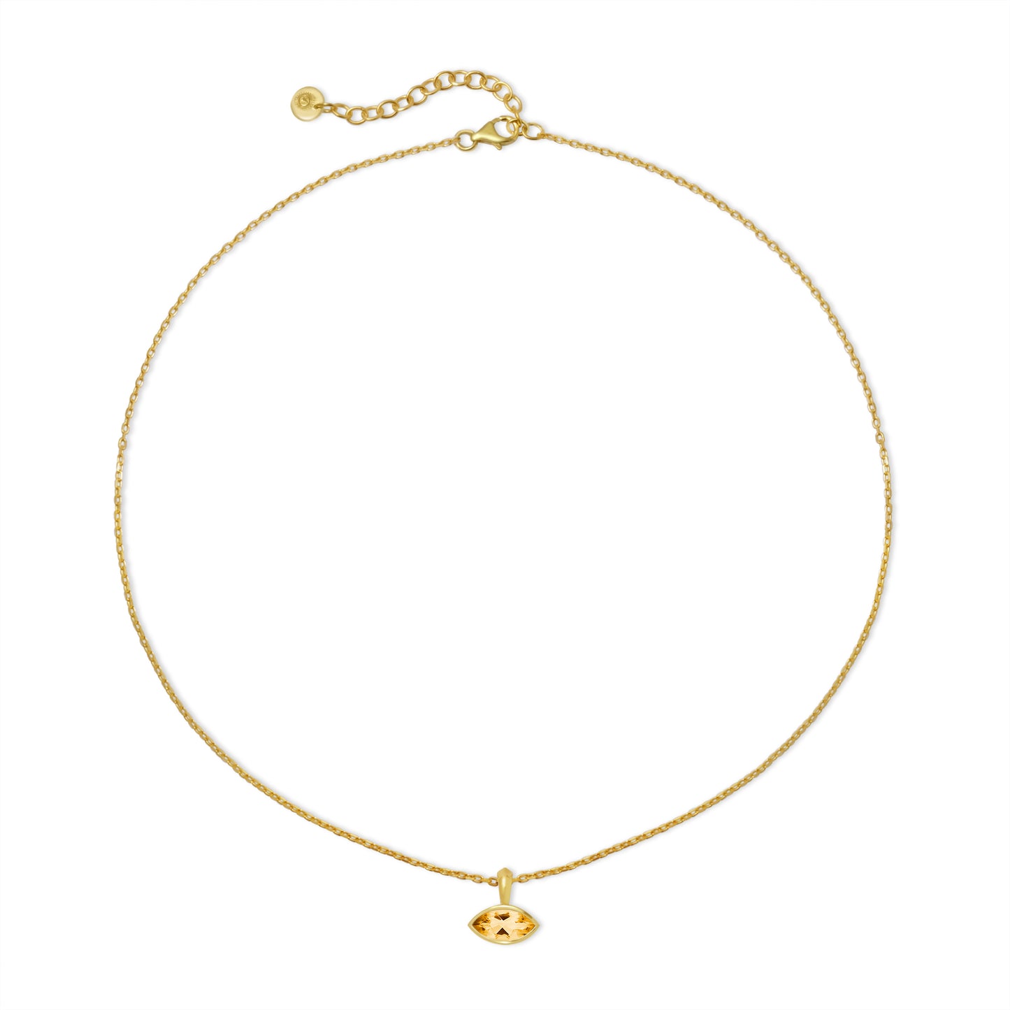 My Archetype Eye Citrine & Yellow Gold on Sterling Silver Necklace