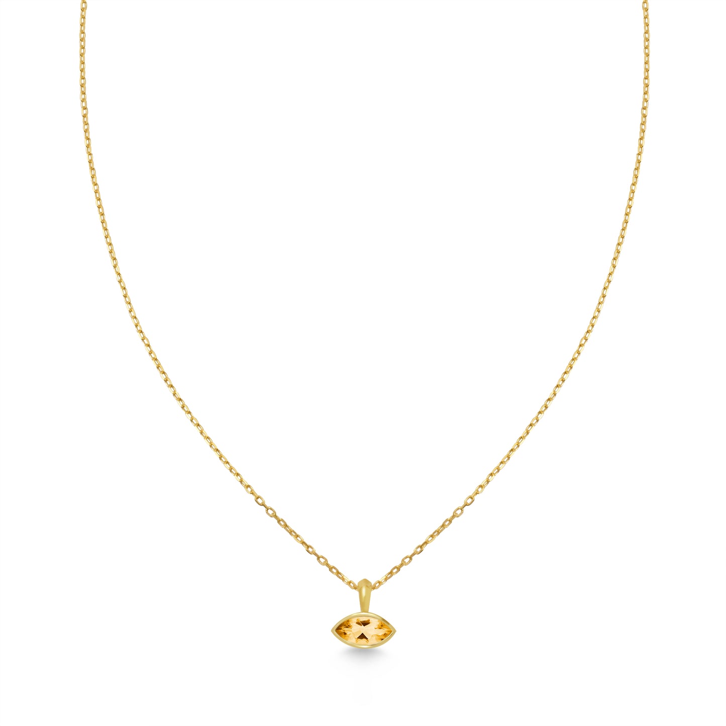 My Archetype Eye Citrine & Yellow Gold on Sterling Silver Necklace