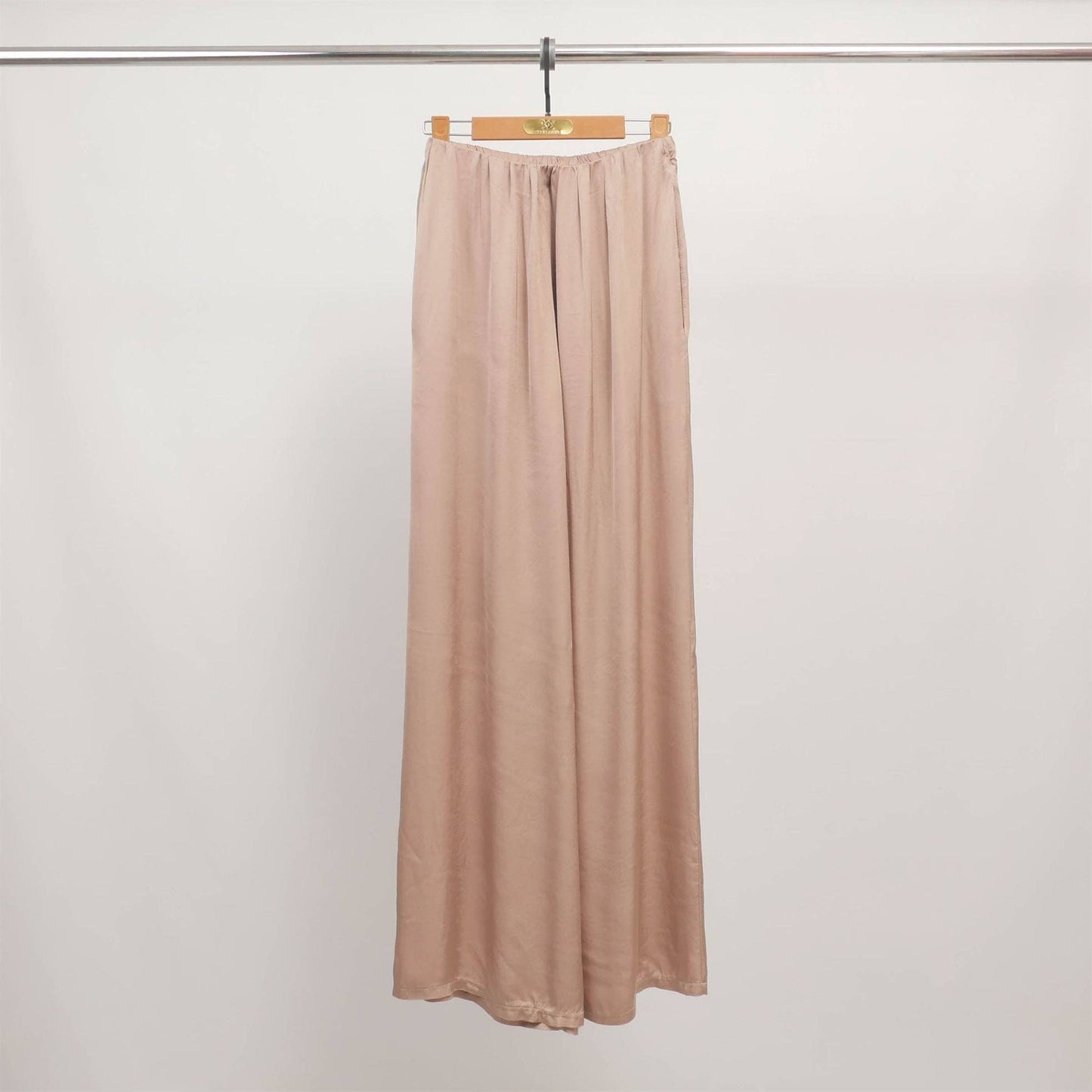 Wide leg extra long pants in Taupe- Size 10 to 12
