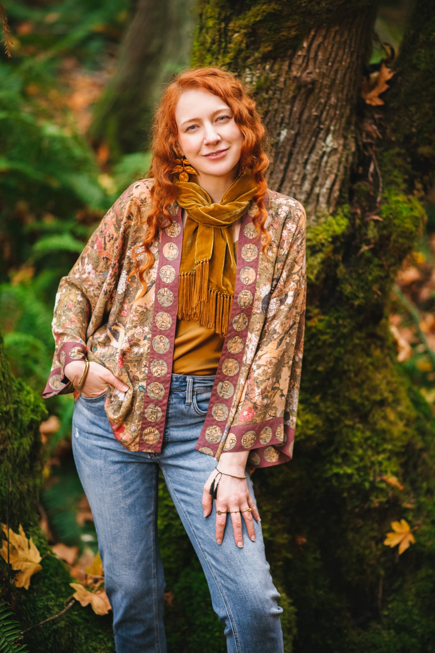 Dream Weaver Pixie Duster Cropped Kimono w/ Zodiac