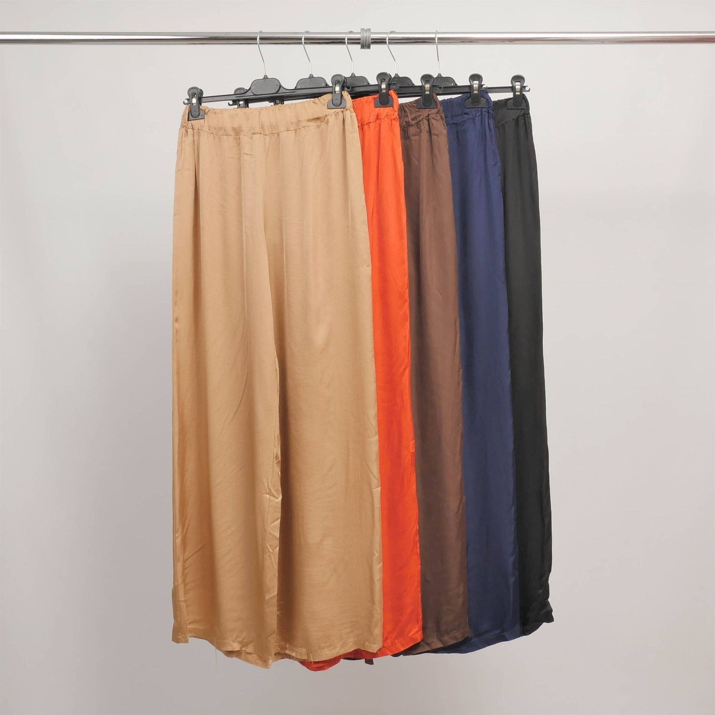 Fluid wide-leg pants in viscose TDM26320VS-2: Marron