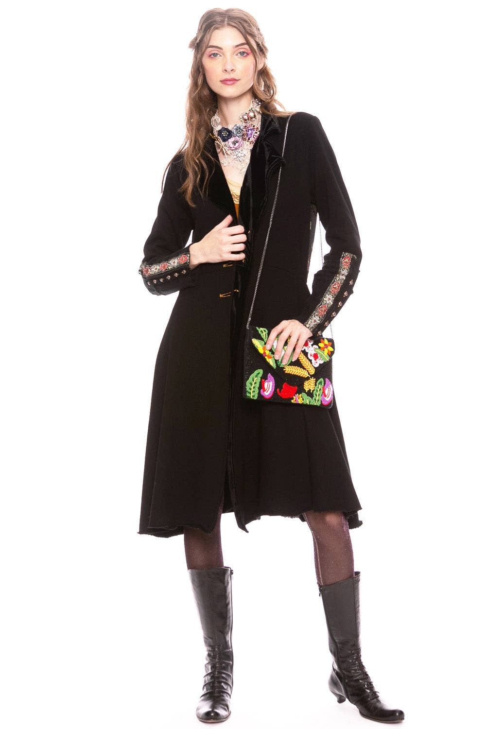 The Heart of Autumn Coat in Black/ Size Small