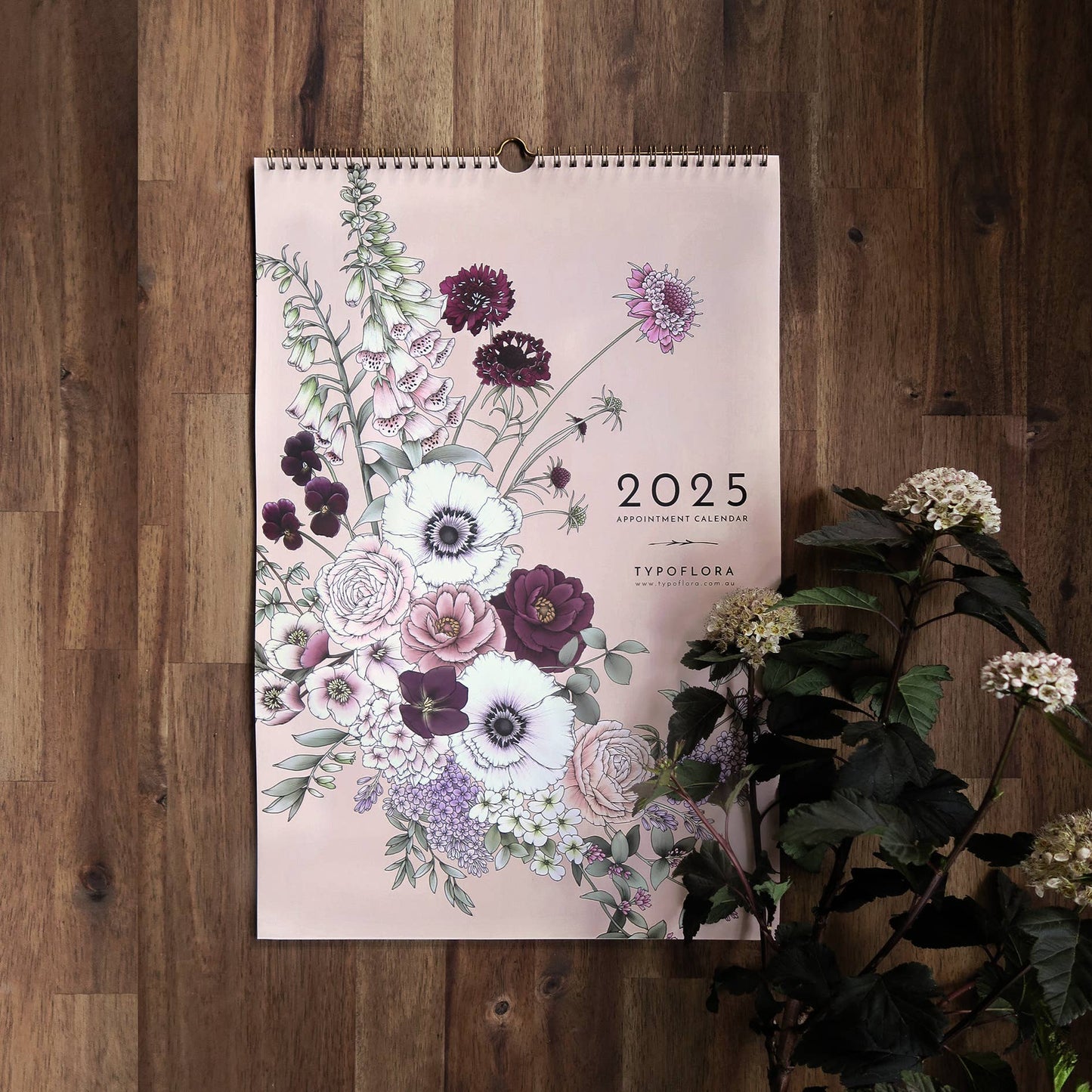 2025 Always Flowers Appointment Wall Calendar
