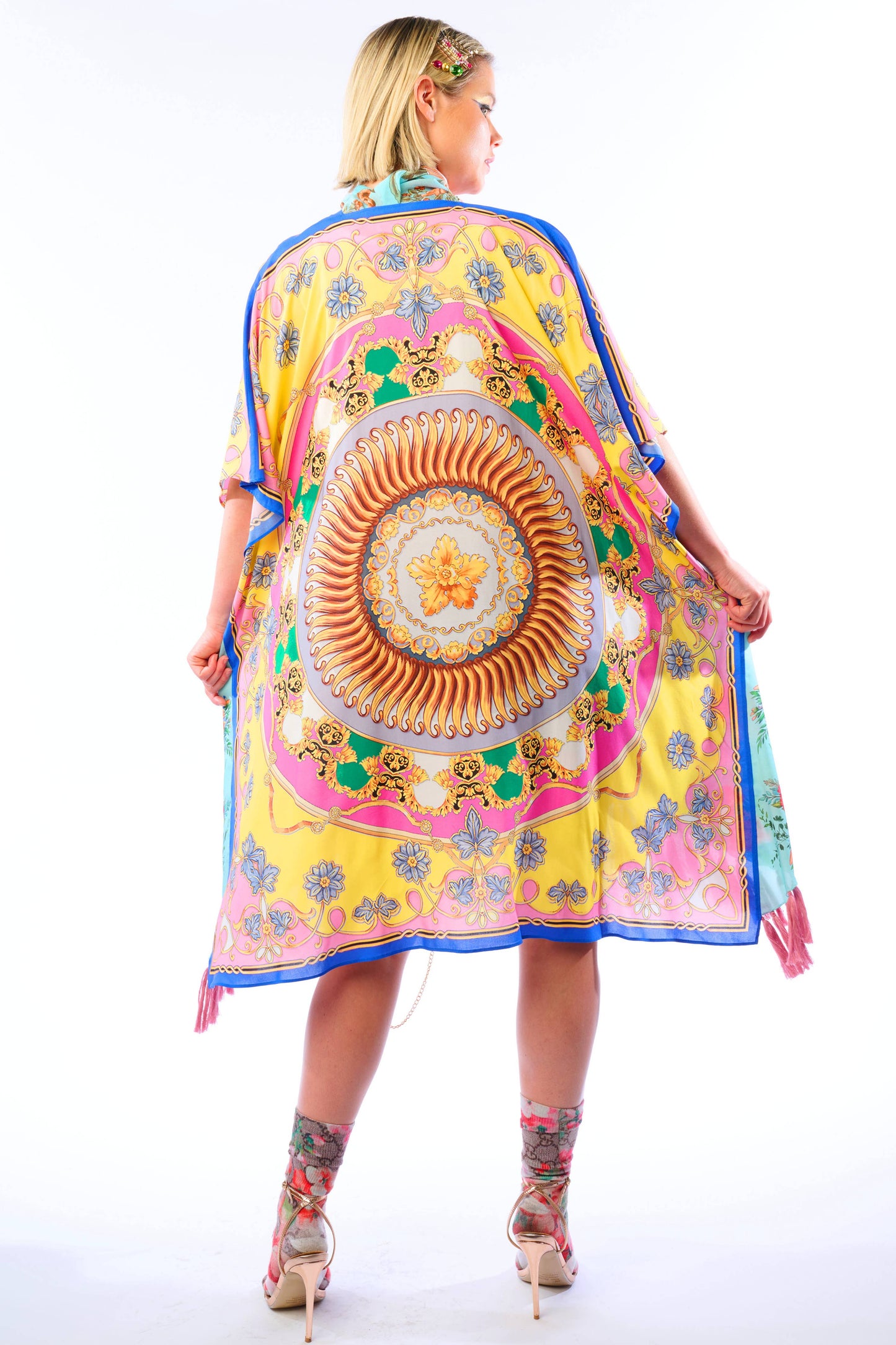 Jianna Kimono: Pink/Yellow Combo / One Size