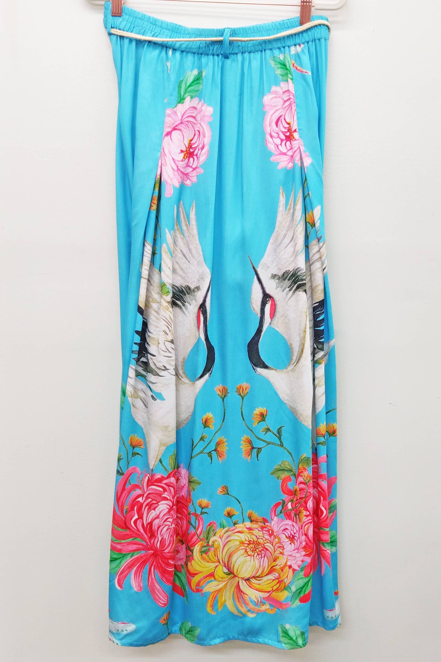 The Legend of the Crane Pants: Teal Crane / Small