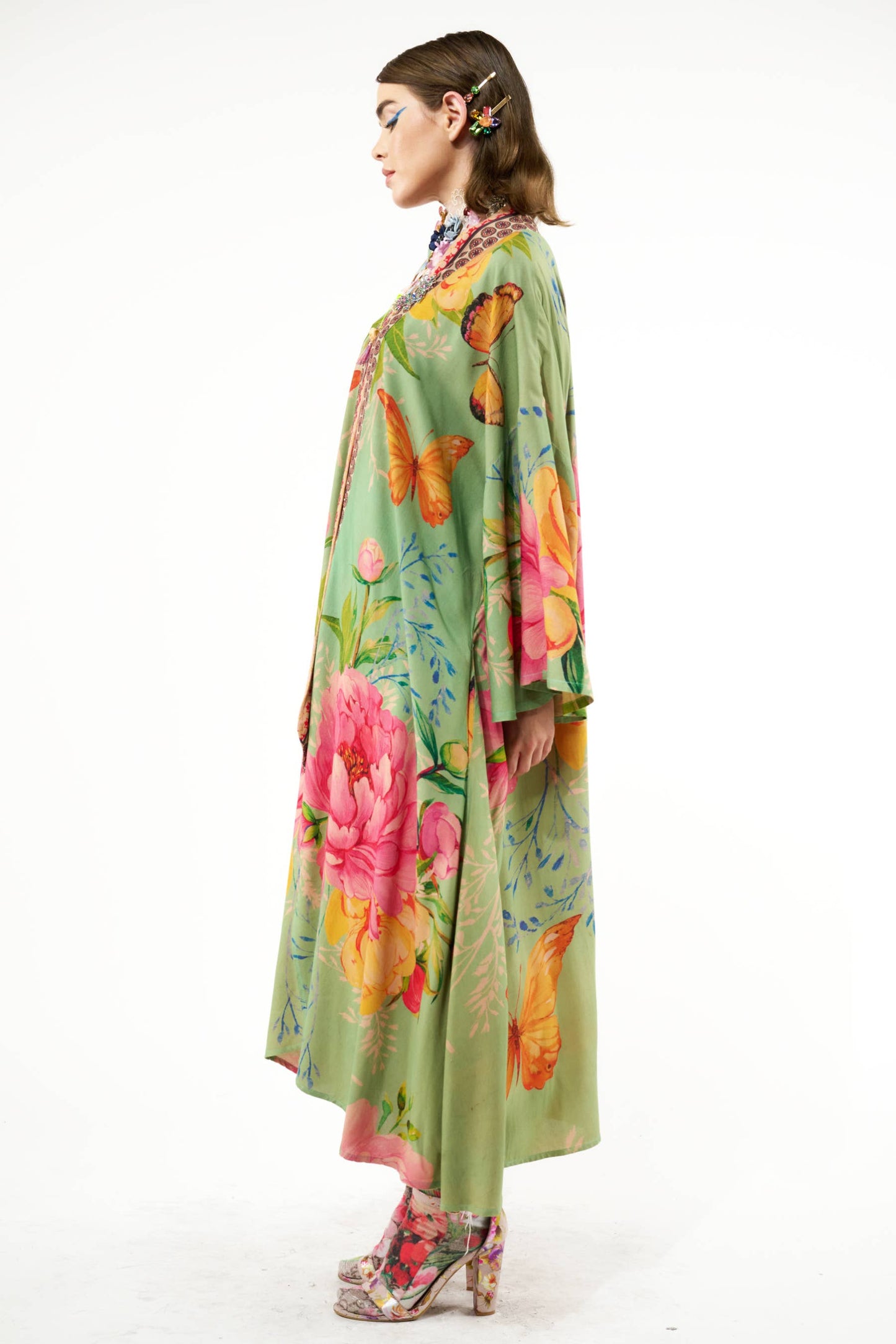 Primavera Kimono / Duster: Vintage Teal / One Size