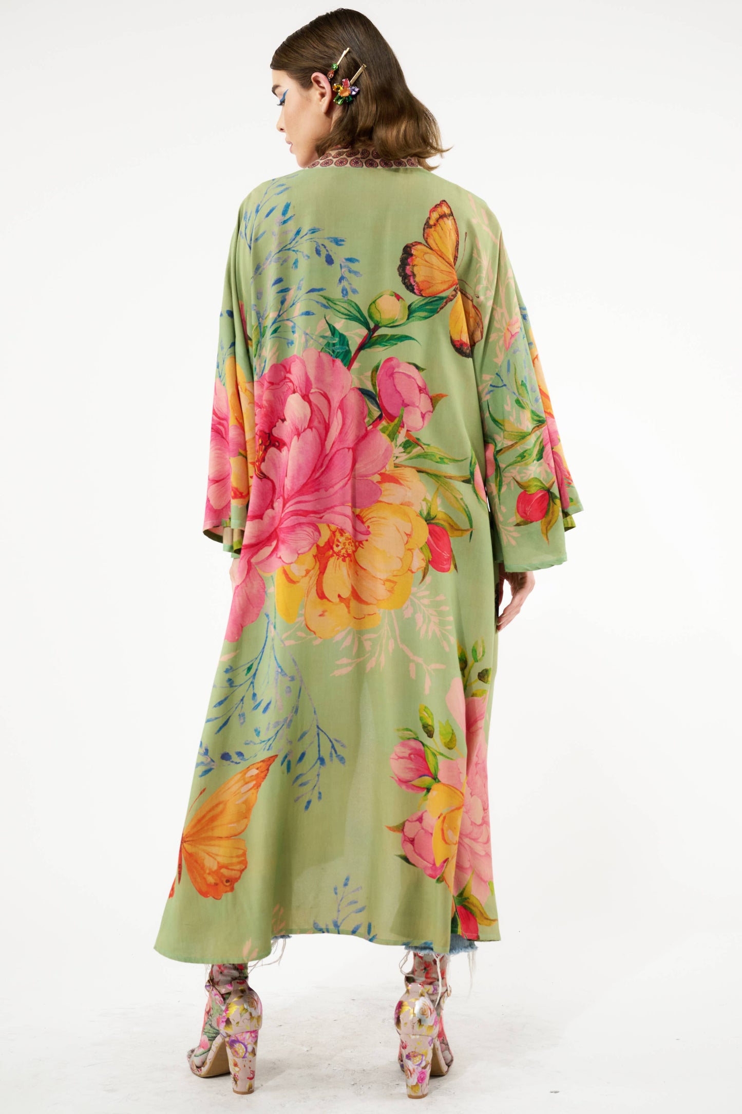 Primavera Kimono / Duster: Vintage Teal / One Size