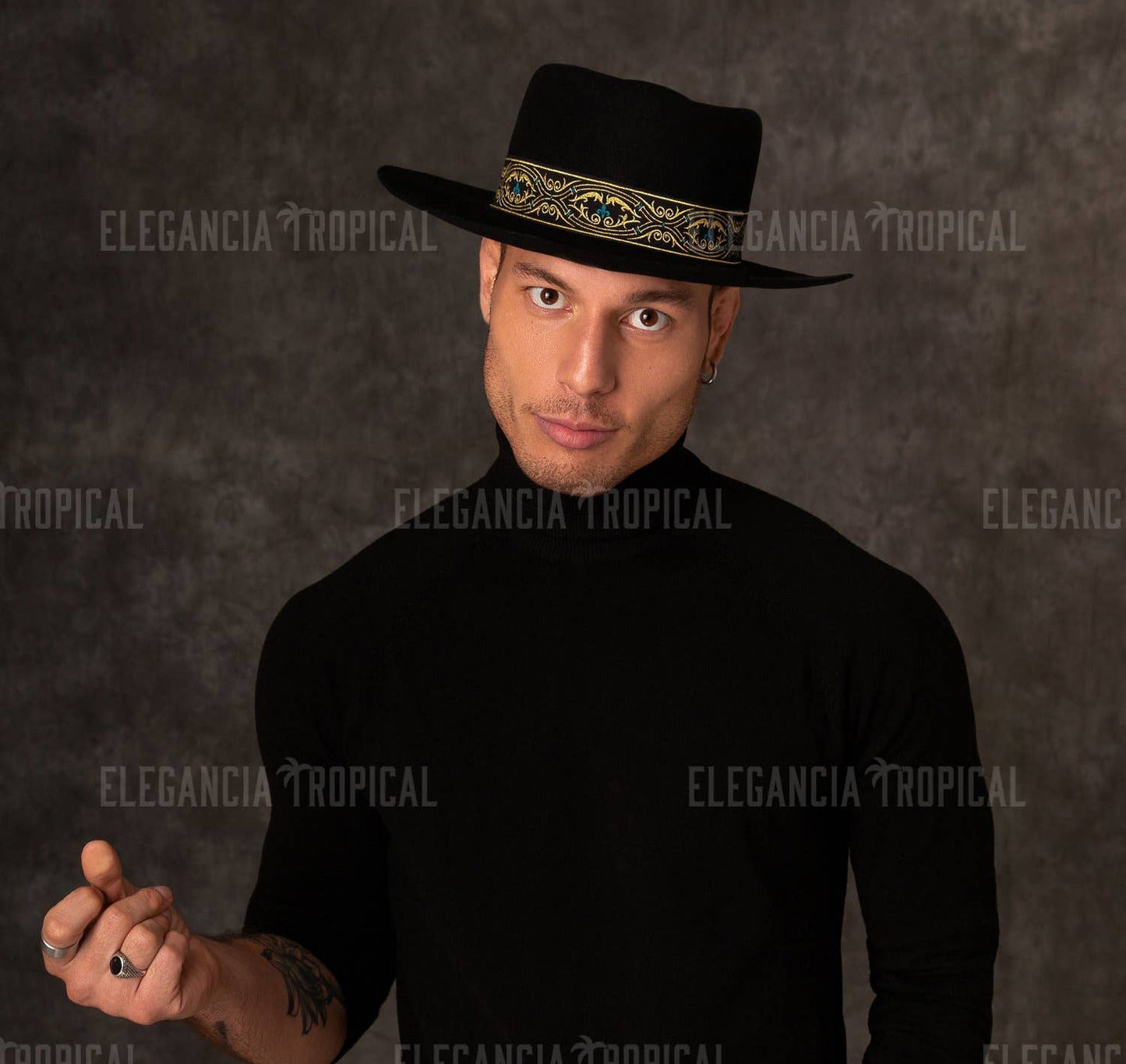 Royale Black - Festival Style Fine Wool Hat