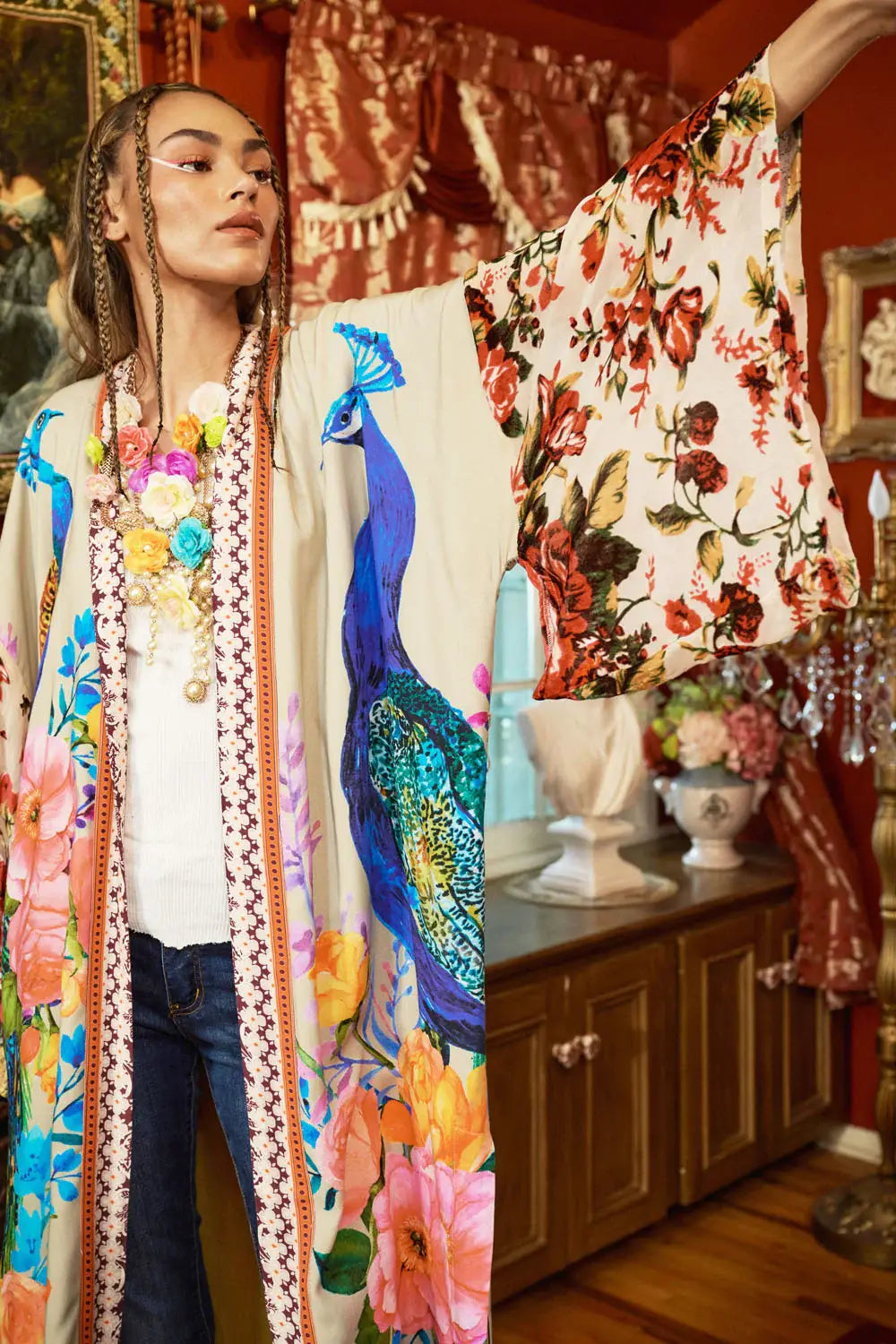Fantasy Kimono: Soft Moon / Size Med