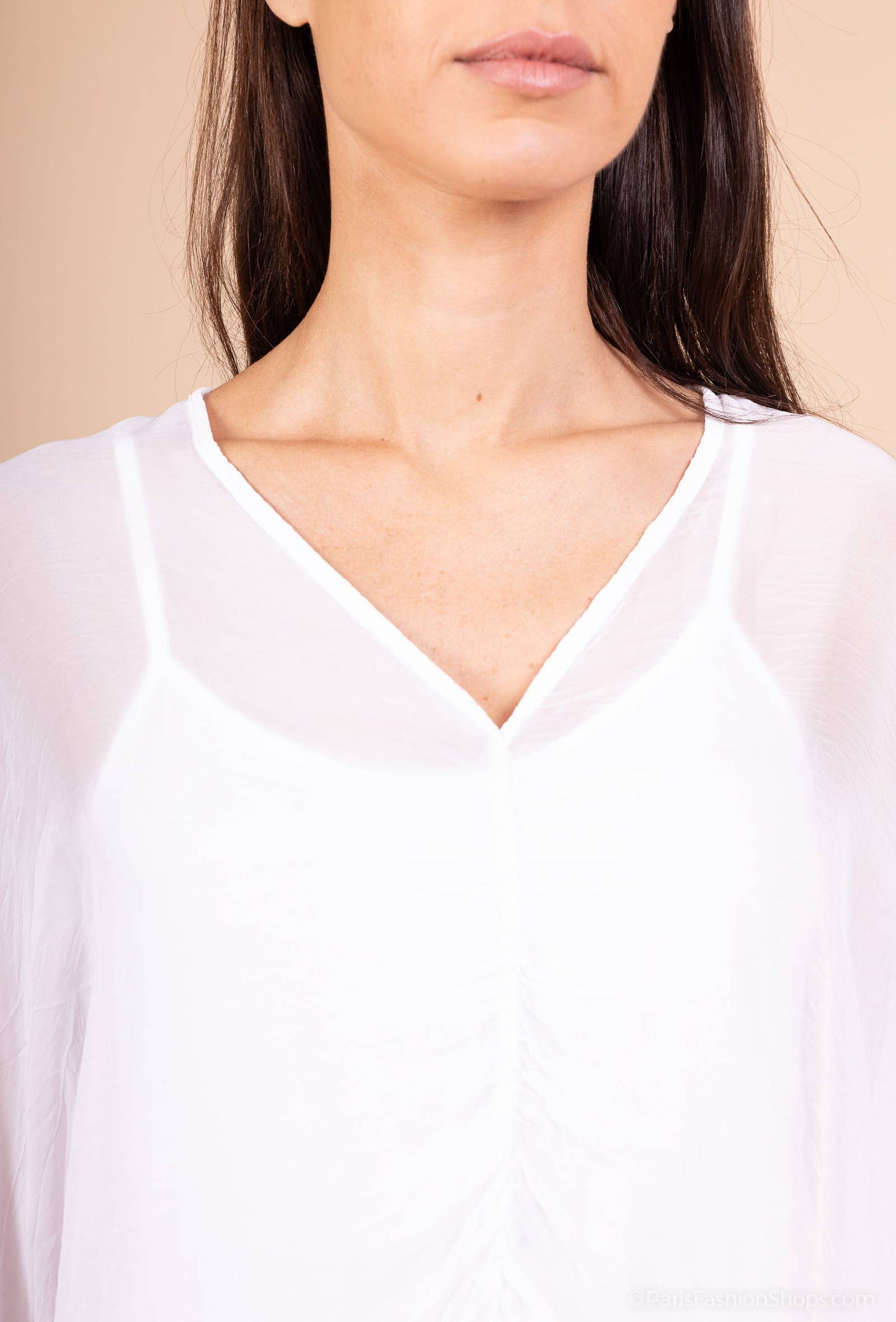 Silk Top: White- One size-S to M