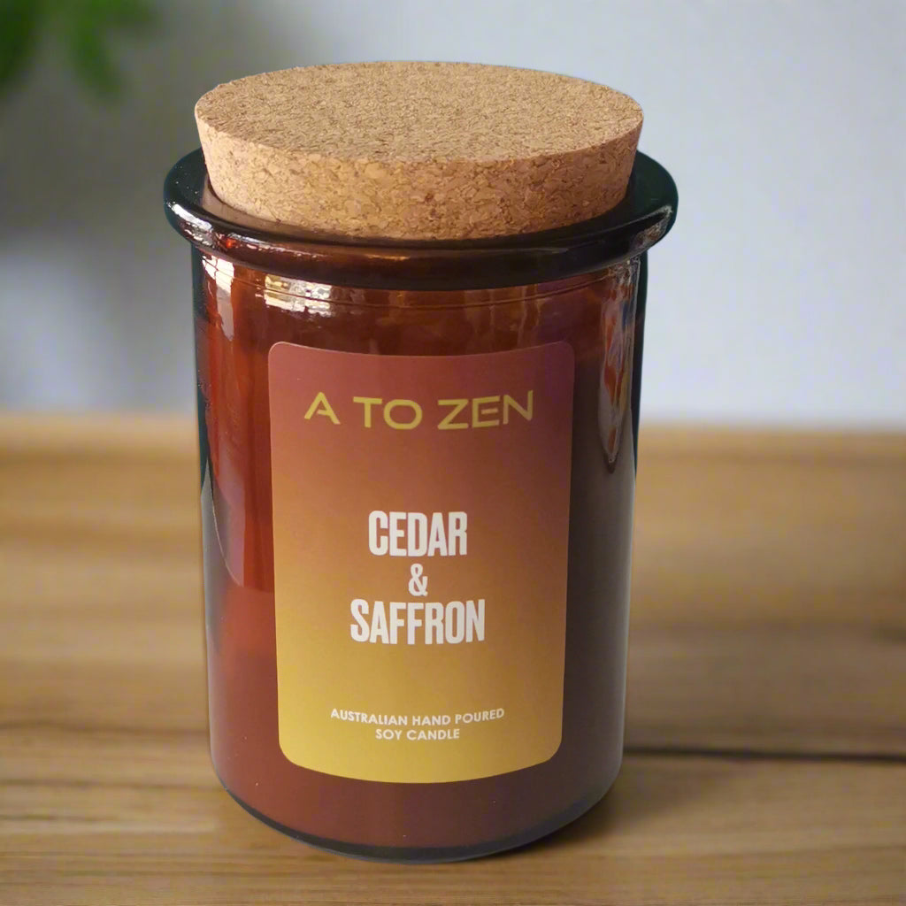 Cedar & Saffron Soy Candle-Small