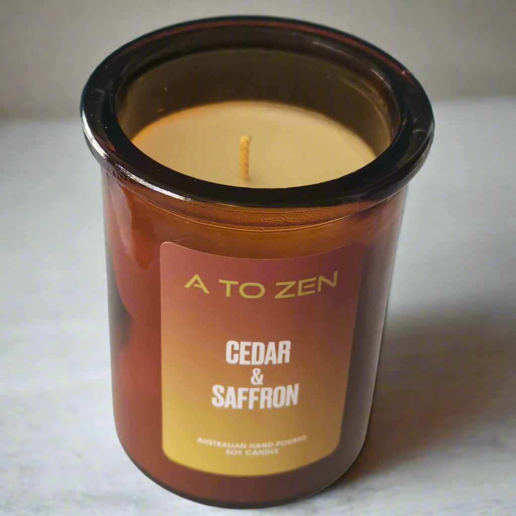 Cedar & Saffron Soy Candle-Small