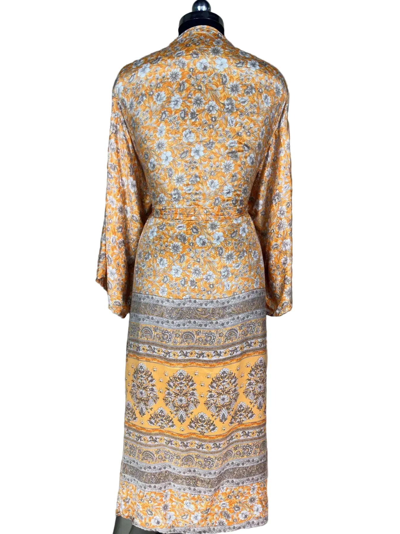 Boho Kimono Recycle Silk /Beach Coverup - One Size