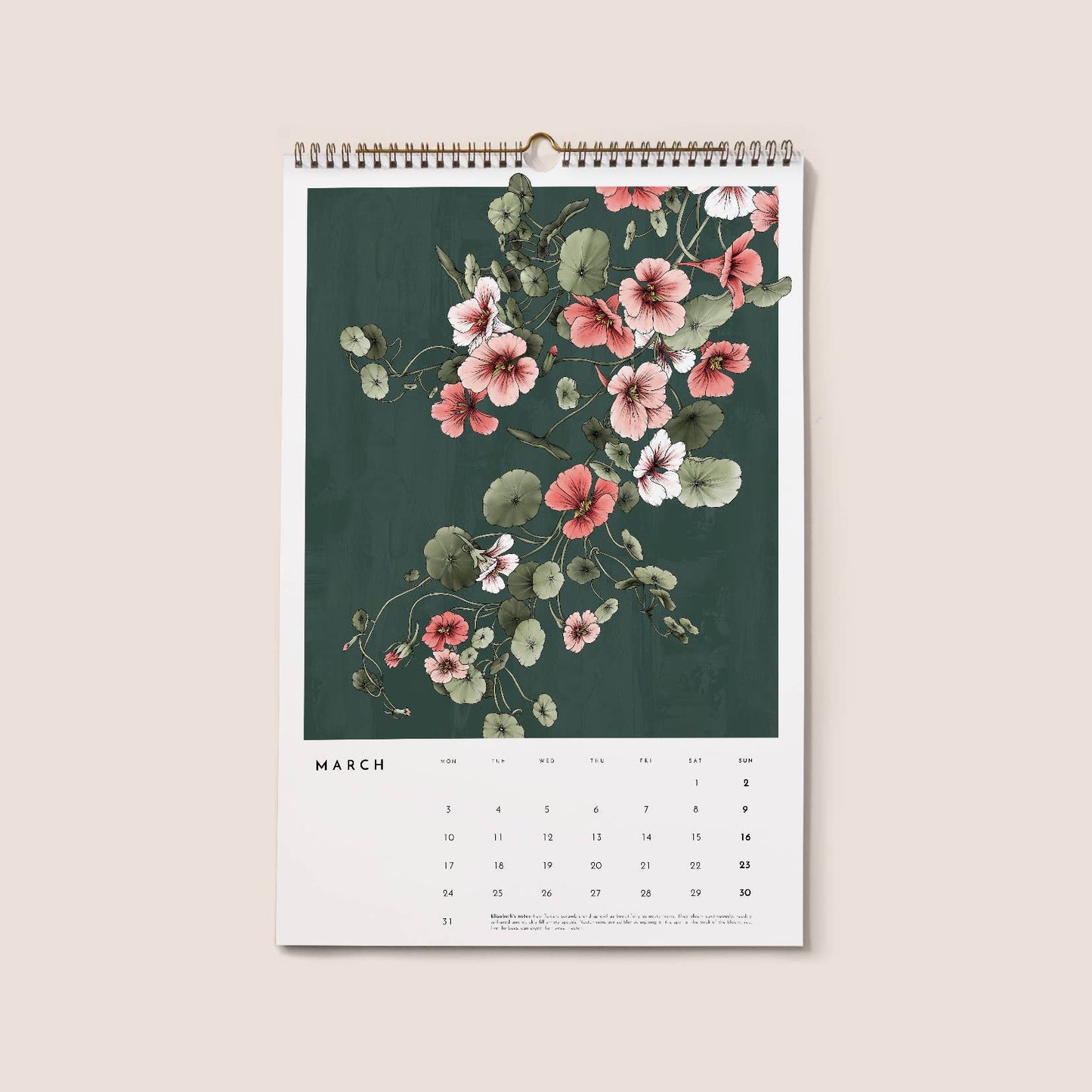 2025 Always Flowers Botanical Wall Calendar