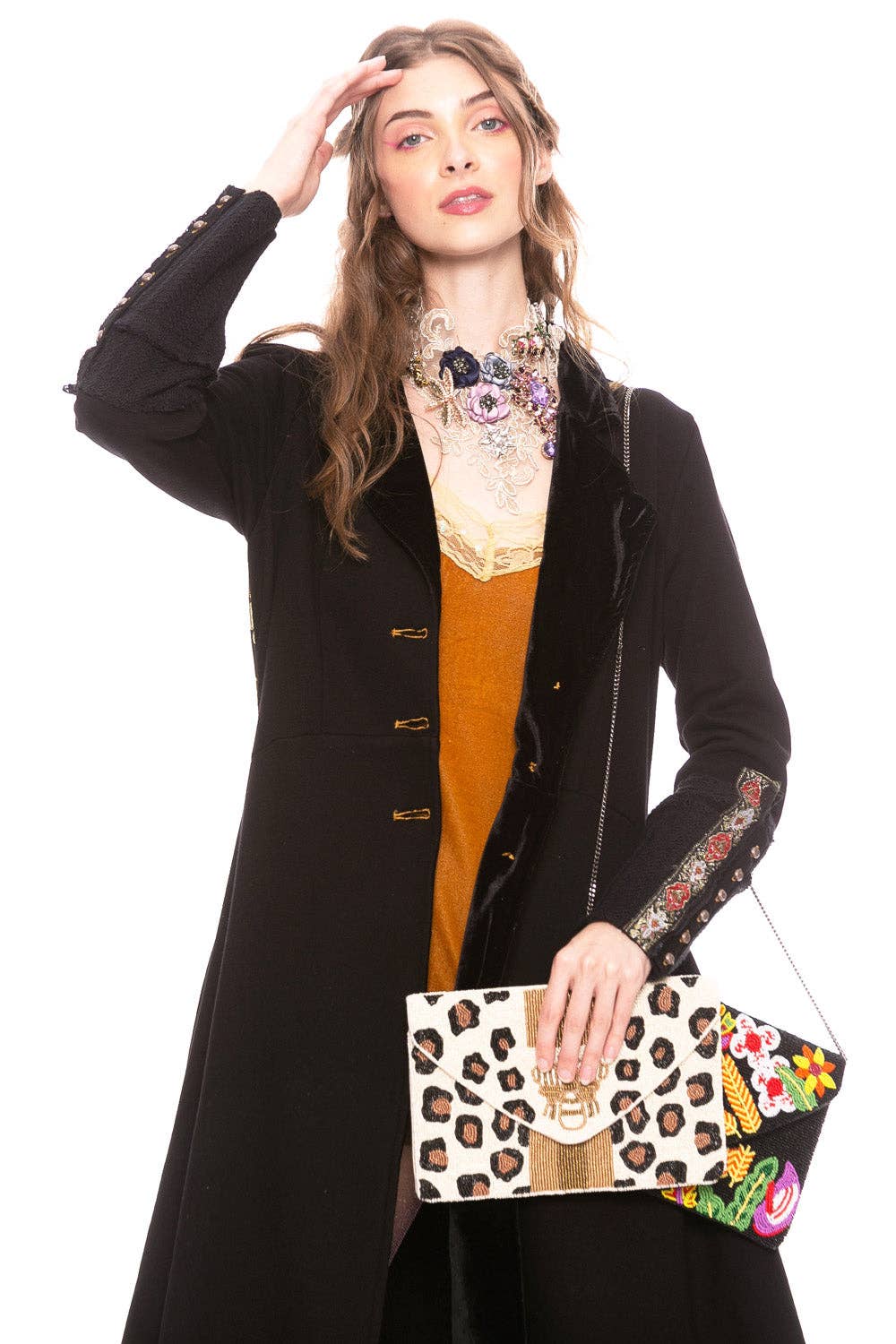 The Heart of Autumn Coat in Black/ Size Small